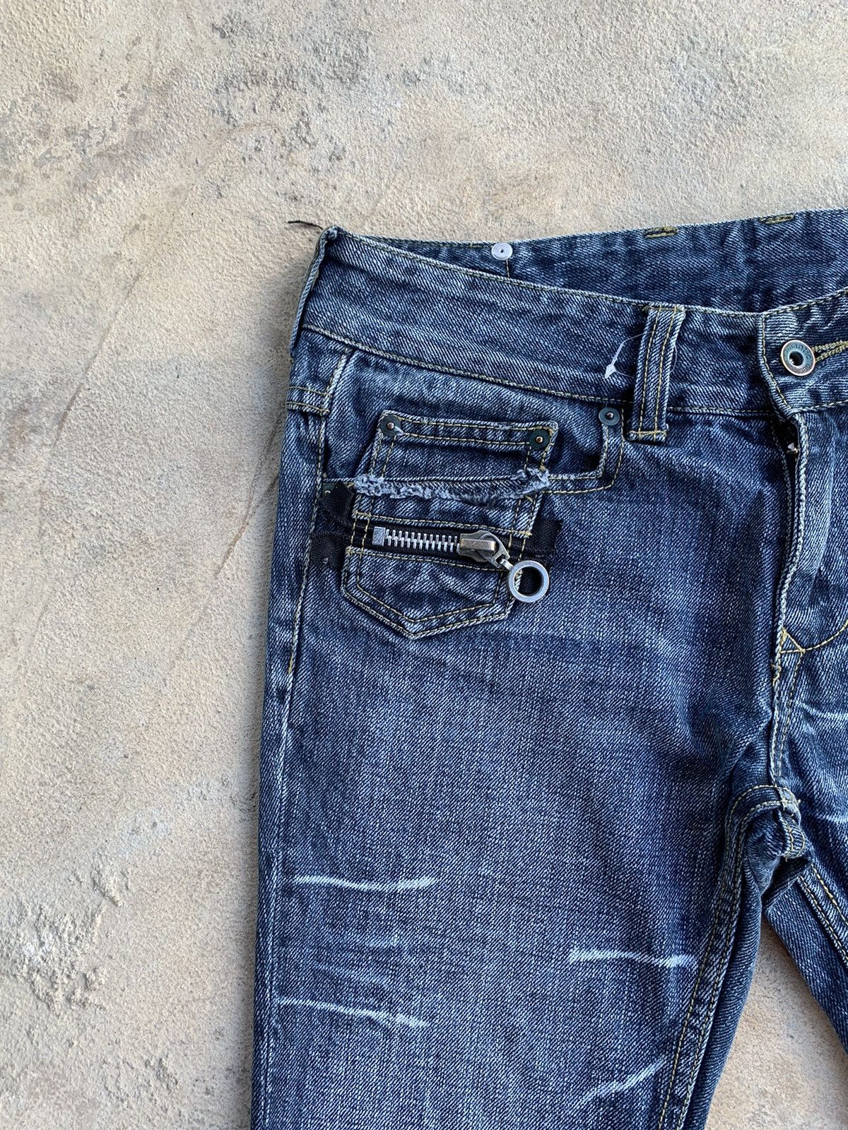 Japanese Brand × Le Grande Bleu (L.G.B.) × semanticdesign Semantic Design Flare Jeans Distressed Denim Size US 30 / EU 46 - 10 Thumbnail