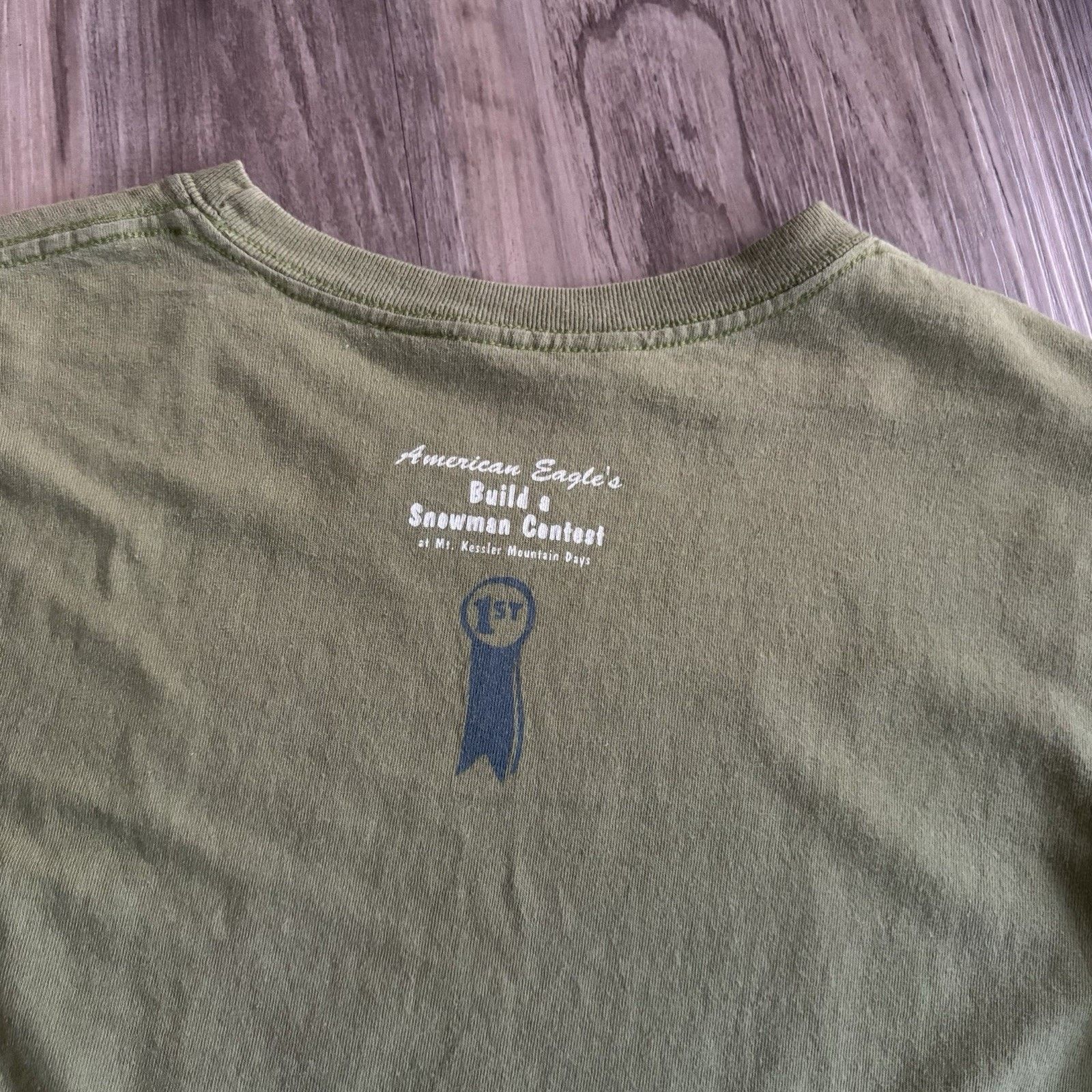 American Eagle Outfitters × Vintage Vintage American Eagle T-Shirt Men's Size S Green Snowman Size US S / EU 44-46 / 1 - 8 Thumbnail
