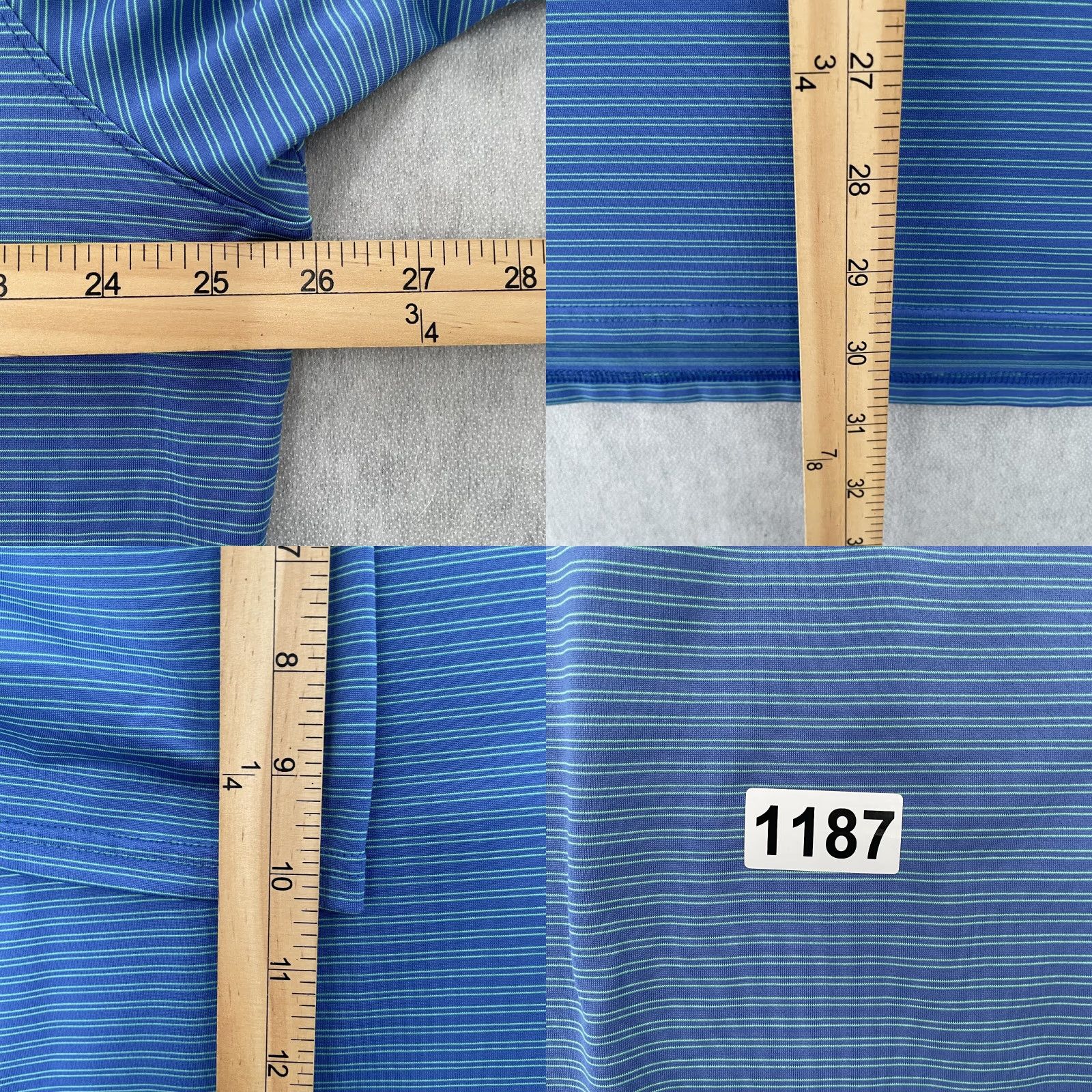 Vintage VINTAGE Holderness & Bourne Polo Shirt Adult XL Blue Stripe Golf Logo Men Size US XL / EU 56 / 4 - 8 Thumbnail