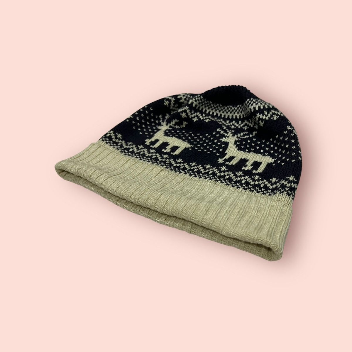Japanese Brand × Jun Takahashi × Uniqlo VINTAGE UNIQLO DEERS KNITTED CUFFS BEANIE Size ONE SIZE - 20 Thumbnail
