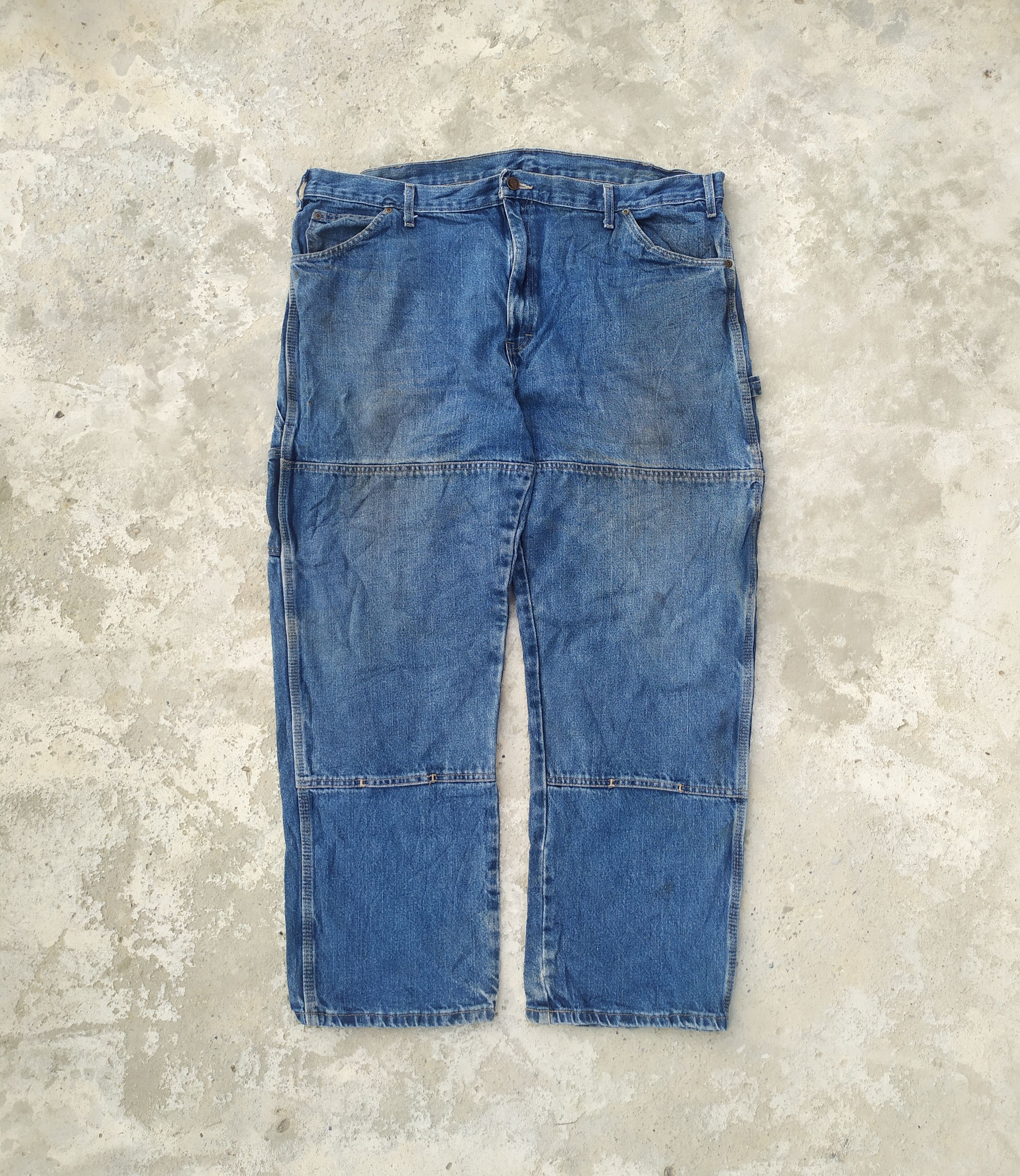 image of Dickies Doubleknee Carpenter Denim Pants in Blue, Men's (Size 43)