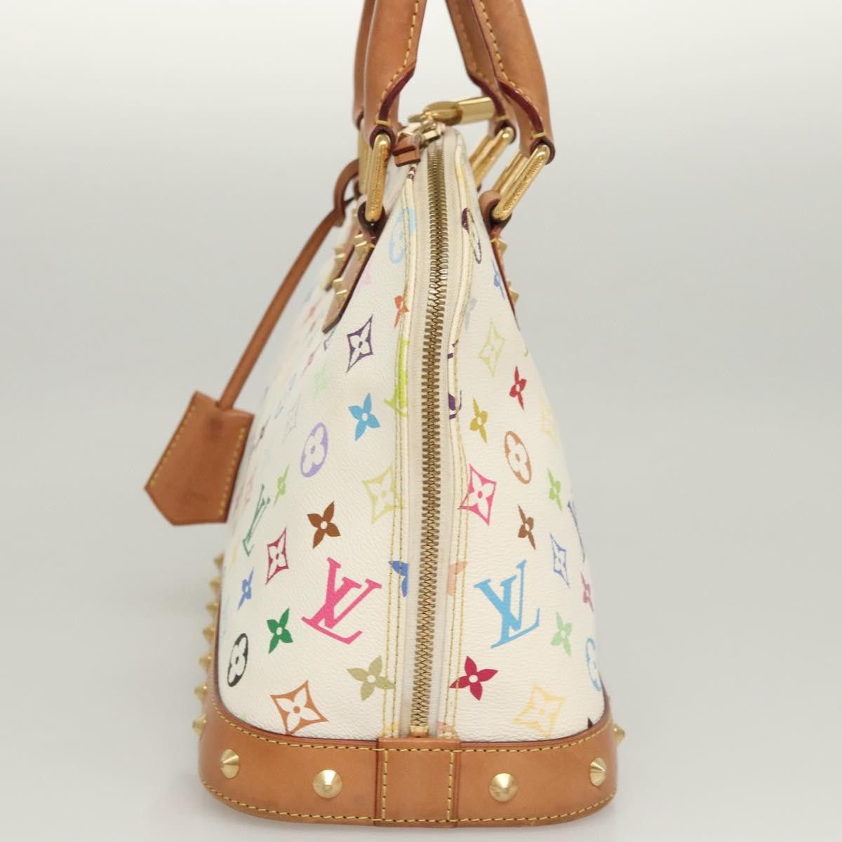 Louis Vuitton LOUIS VUITTON Monogram Multicolor Alma Hand Bag White M92647 Size ONE SIZE - 3 Thumbnail