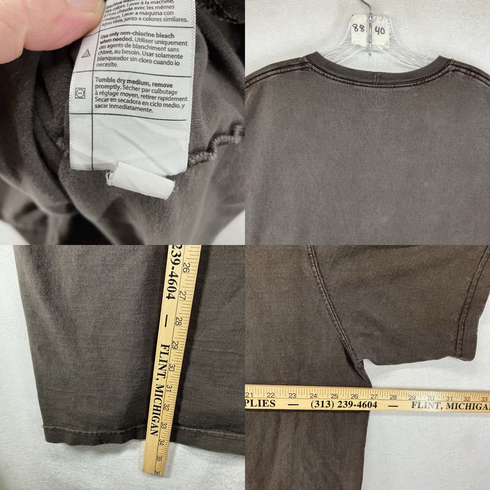 Carhartt Carhartt K87 Crewneck T-Shirt 2XLT Tall Heavyweight Pocket Brown Mens Classic Grunge Size US XXL / EU 58 / 5 - 8 Thumbnail