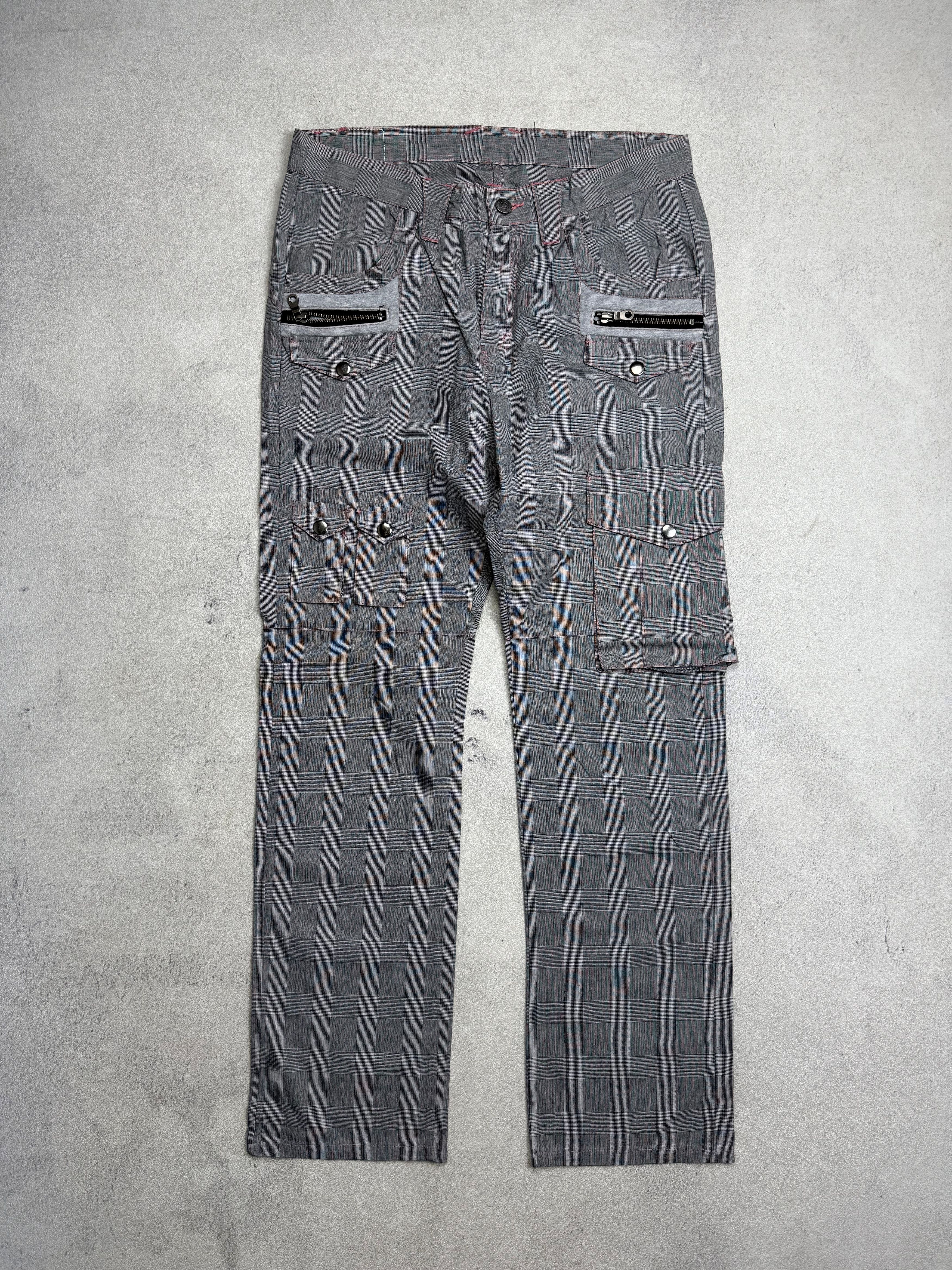 PPFM PPFM Japanese Brand Plaid Tartan Multi Pocket Pants Biker Size US 32 / EU 48 - 1 Thumbnail