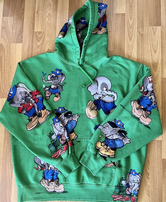 supreme elephant hooded sweatshirt