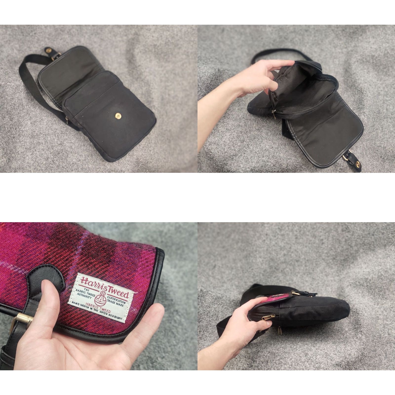 Harris Tweed Vintage Harris Tweed compact messenger bag unisex over the shoulder Hand Size ONE SIZE - 9 Thumbnail