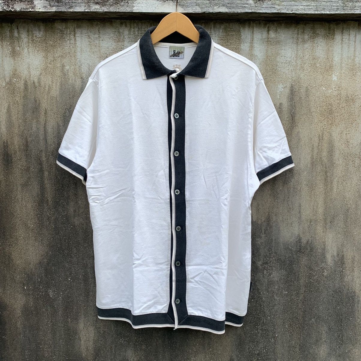 JAPANESE KNIT POLO SHIRT BUTTON UP IFSIXWASNINE STYLE