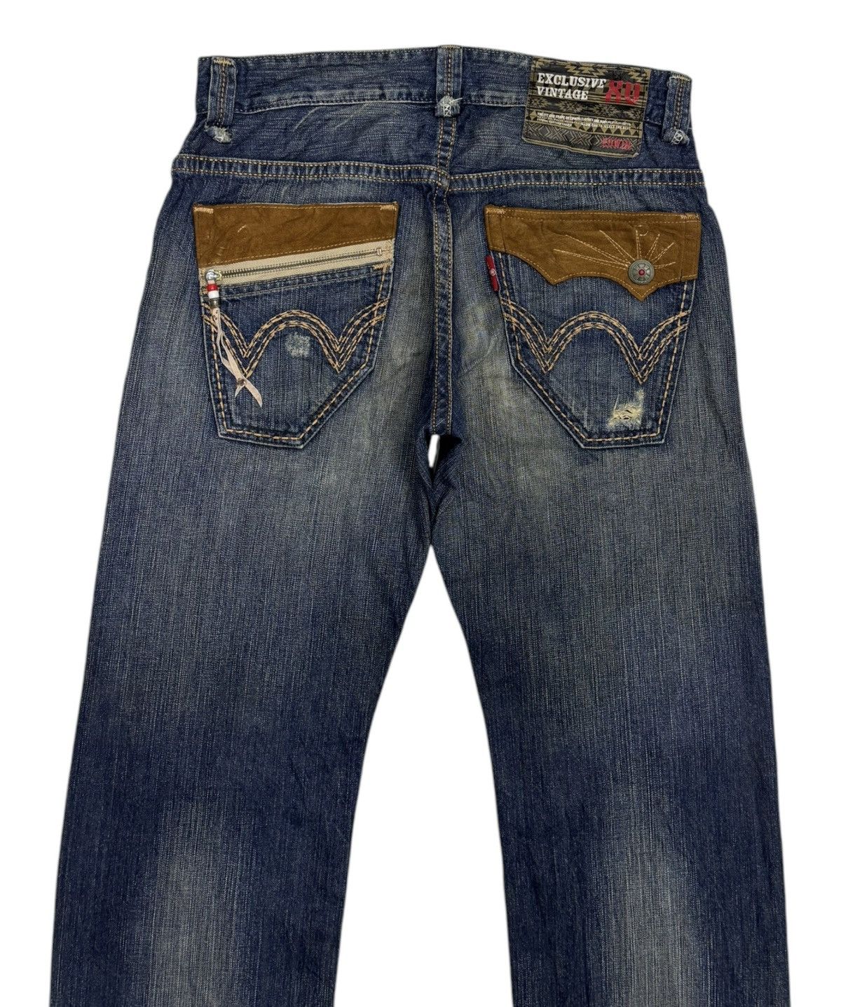 Edwin × If Six Was Nine × Le Grande Bleu (L.G.B.) 🔥EDWIN EXCLUSIVE VINTAGE RUSTY MUD WASH BAGGY JEANS DISTRESS Size US 33 - 4 Thumbnail