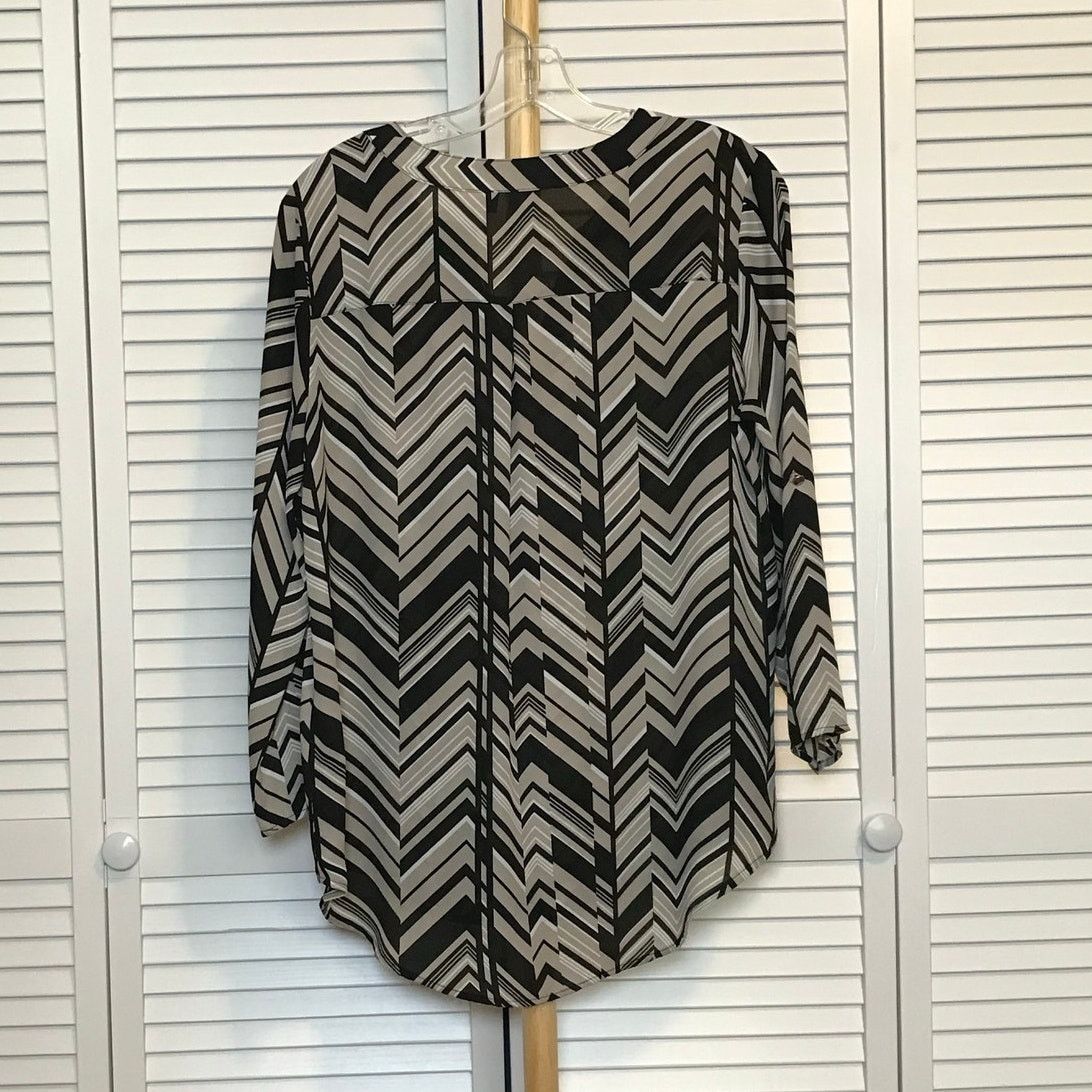Other Est 1945 Chevron Sheer V-Neck Long Sleeves Blouse M Size M / US 6-8 / IT 42-44 - 3 Thumbnail