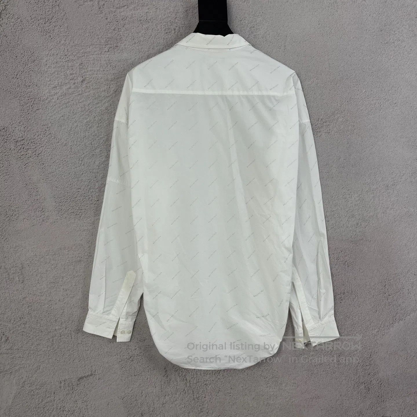 Balenciaga Balenciaga Long-sleeved shirt with a full silver logo Size US XXS / EU 40 - 2 Thumbnail