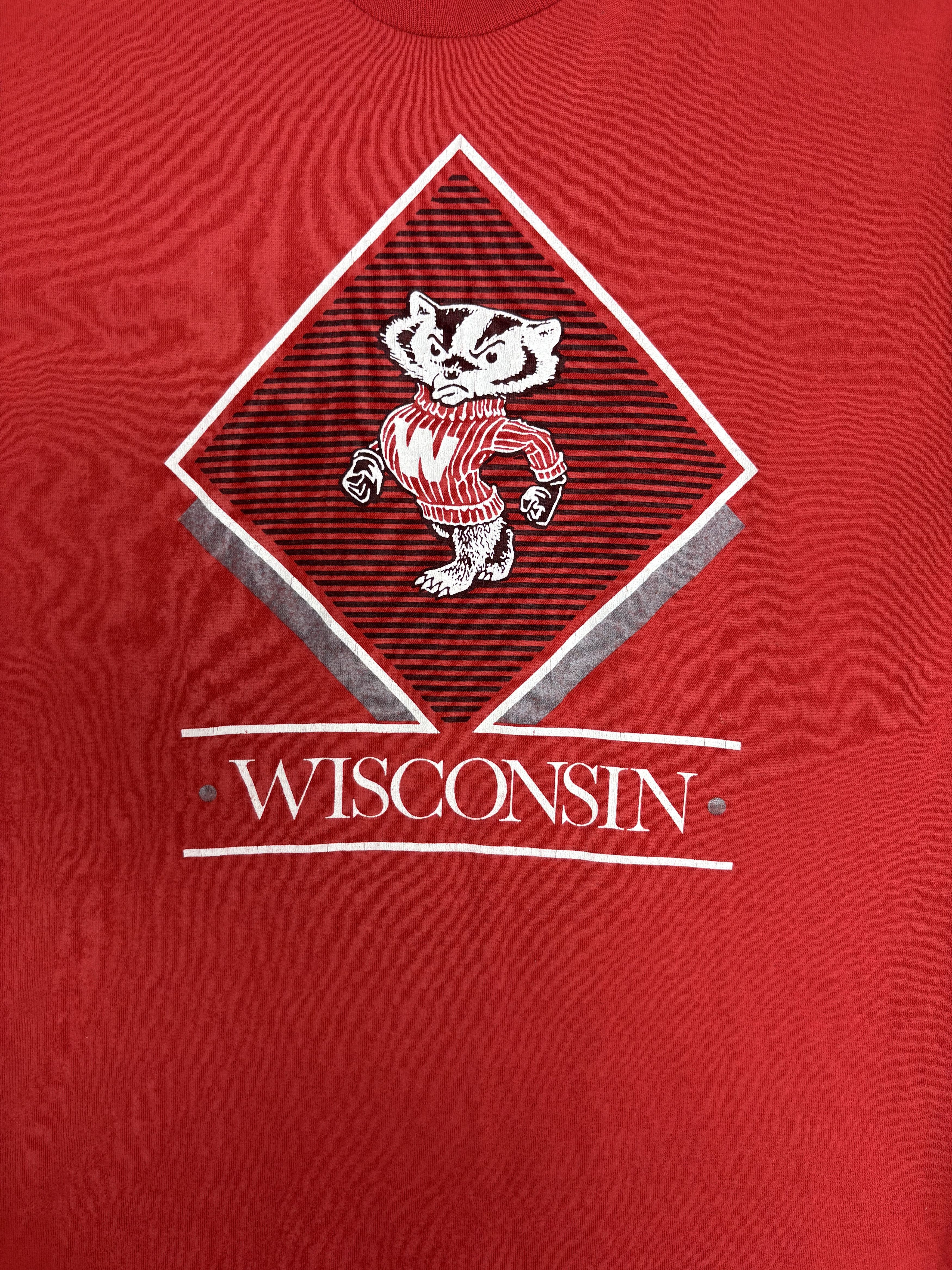 Vintage Wisconsin Badgers Vintage Made in USA T-Shirt Tee Size US L / EU 52-54 / 3 - 2 Thumbnail