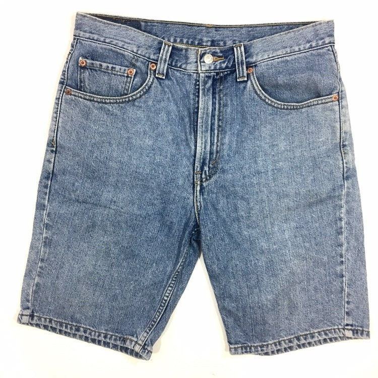 Levi's 90's Levi's Distressed Blue Jean DENIM Surfer SKATER Shorts Size US 33 - 1 Thumbnail