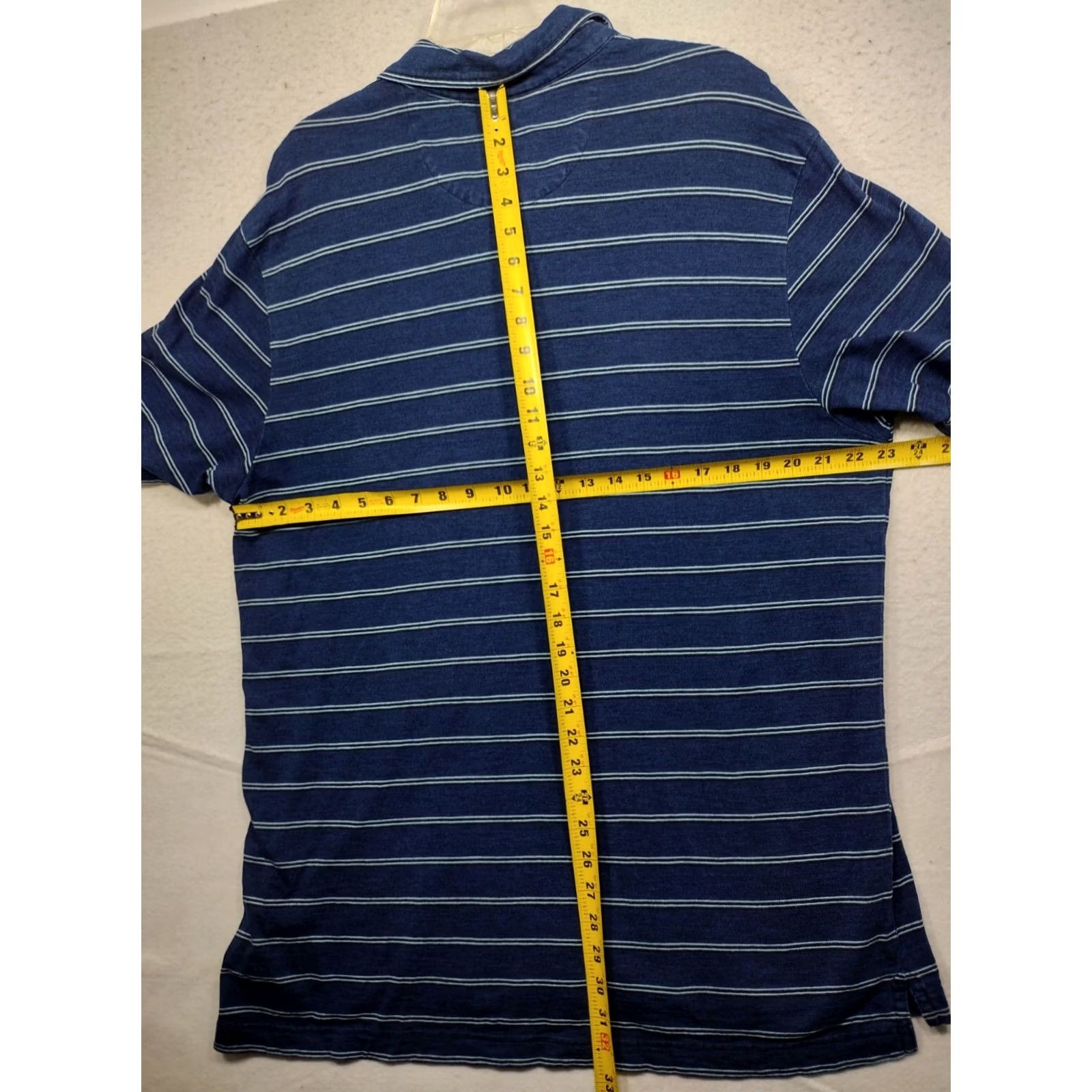 Peter Millar Peter Millar Polo Shirt Mens L Blue Striped Golf Casual Polo Size US L / EU 52-54 / 3 - 7 Thumbnail
