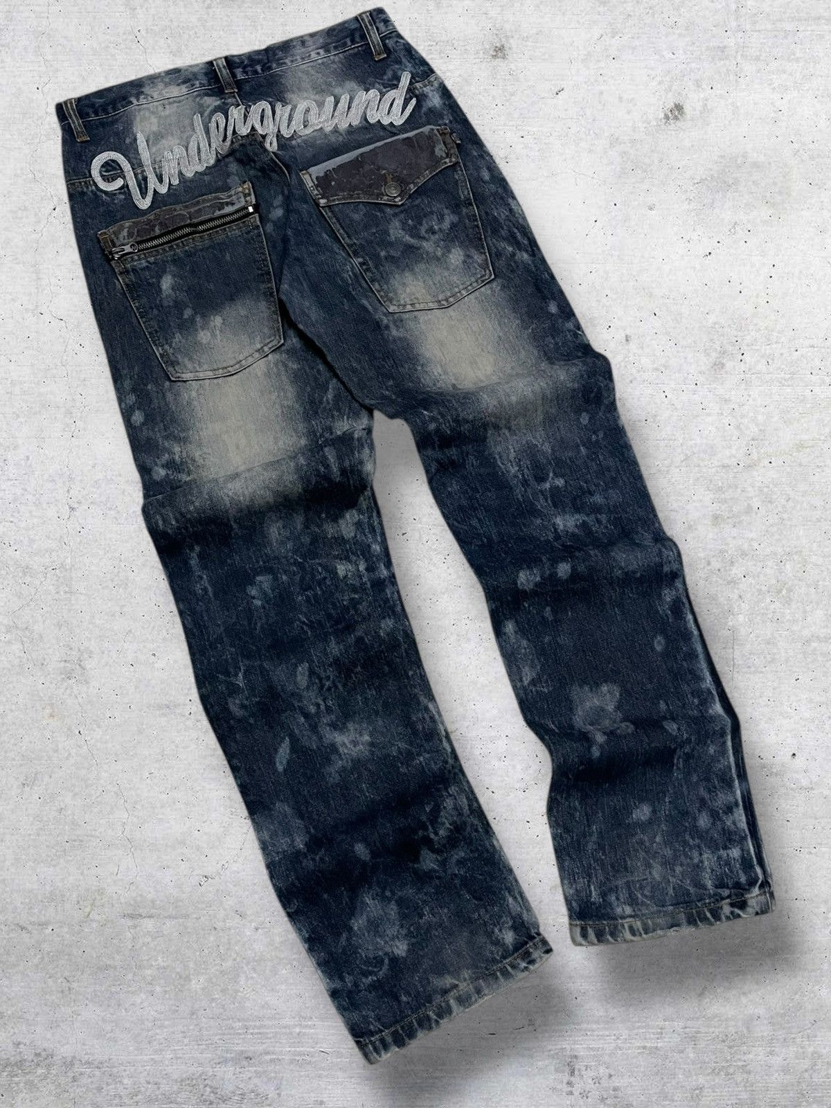 semanticdesign NYLAUS 1990S JAPAN DESIGNER UNDERGROUND DAICOCK PRINT DENIM Size US 29 - 2 Thumbnail