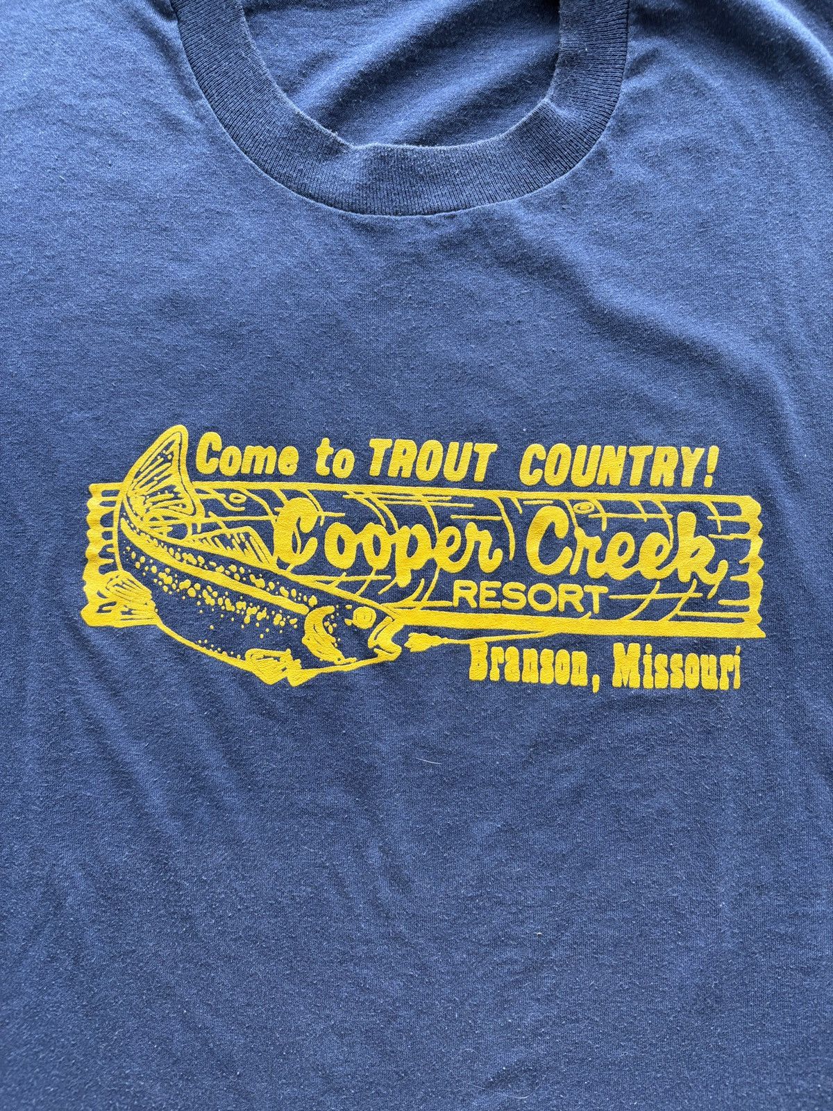 Vintage Vintage 80s Screen Stars Trout Country Graphic Tee Size US M / EU 48-50 / 2 - 2 Thumbnail