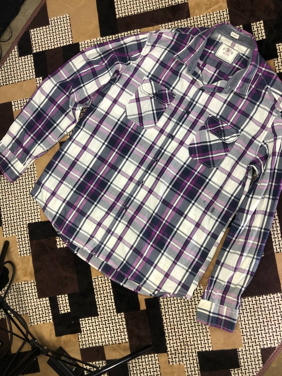 Roper ROPE Collection Checkered Shirt Size US XL / EU 56 / 4 - 12 Thumbnail