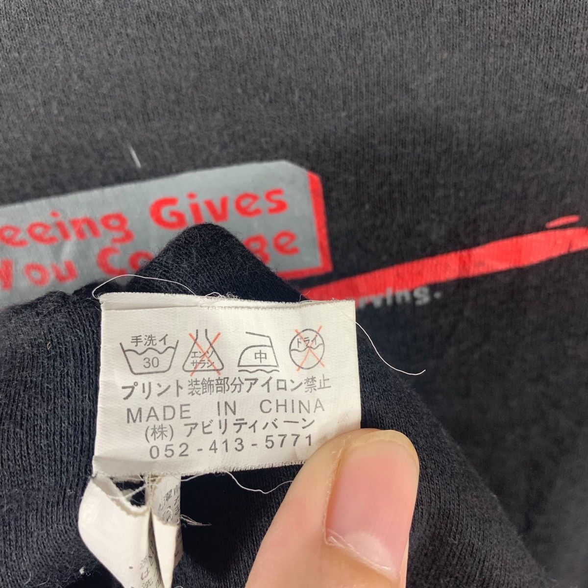 Japanese Brand DANGEROUS WARNING punk zipper long sleeve tee Size US L / EU 52-54 / 3 - 11 Thumbnail