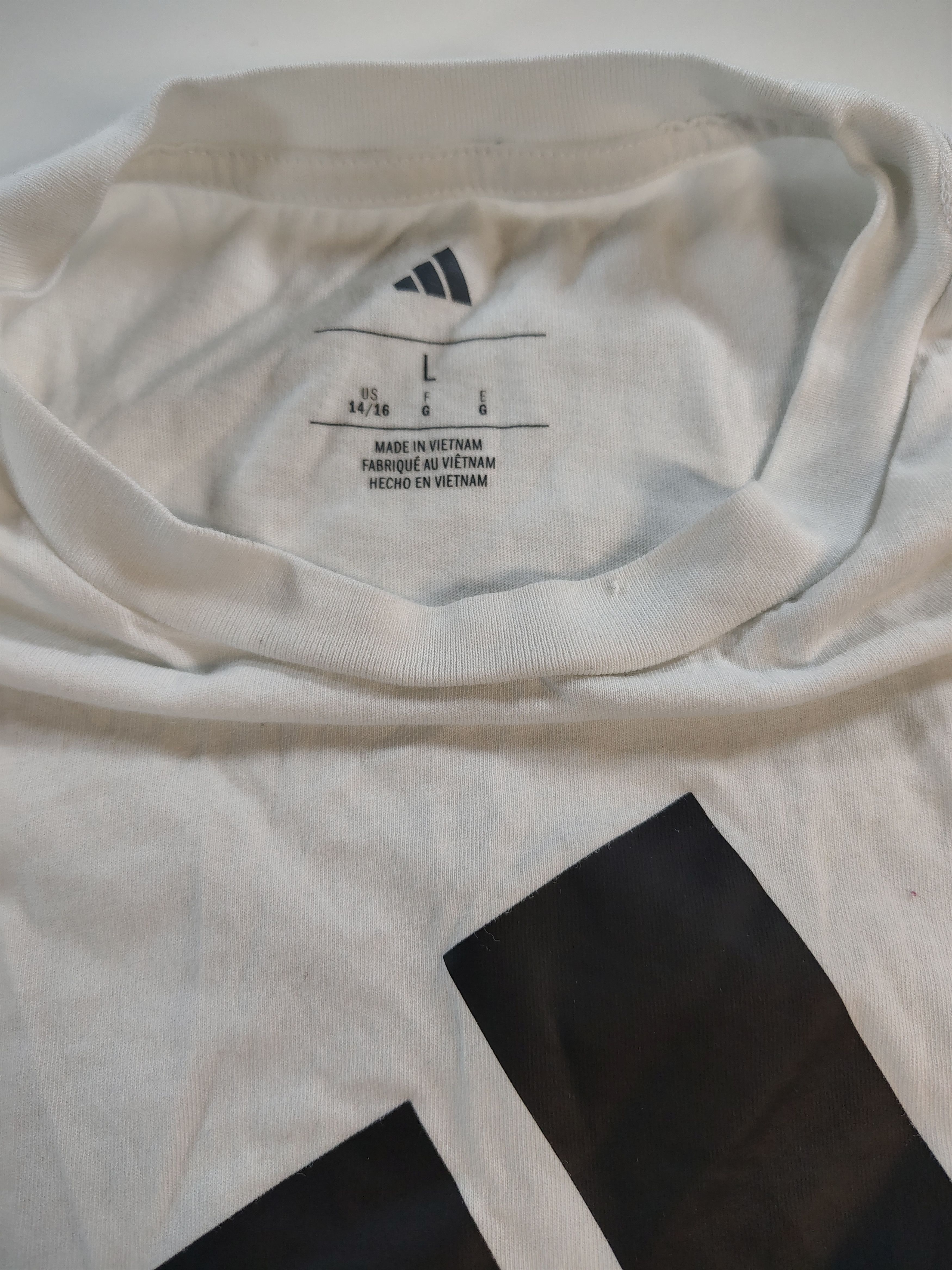 Adidas Men's Large Black & White Adidas Athletic T-Shirt Size US L / EU 52-54 / 3 - 2 Thumbnail