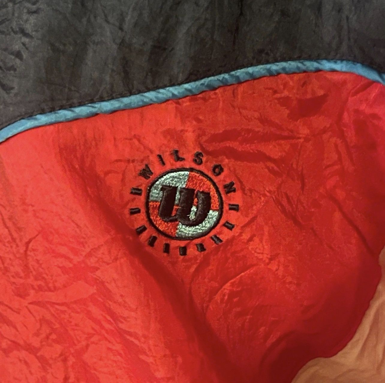 Wilson Wilson Men’s Large Vtg 90’s Navy Blue Red White Wind Jacket Size US L / EU 52-54 / 3 - 5 Thumbnail