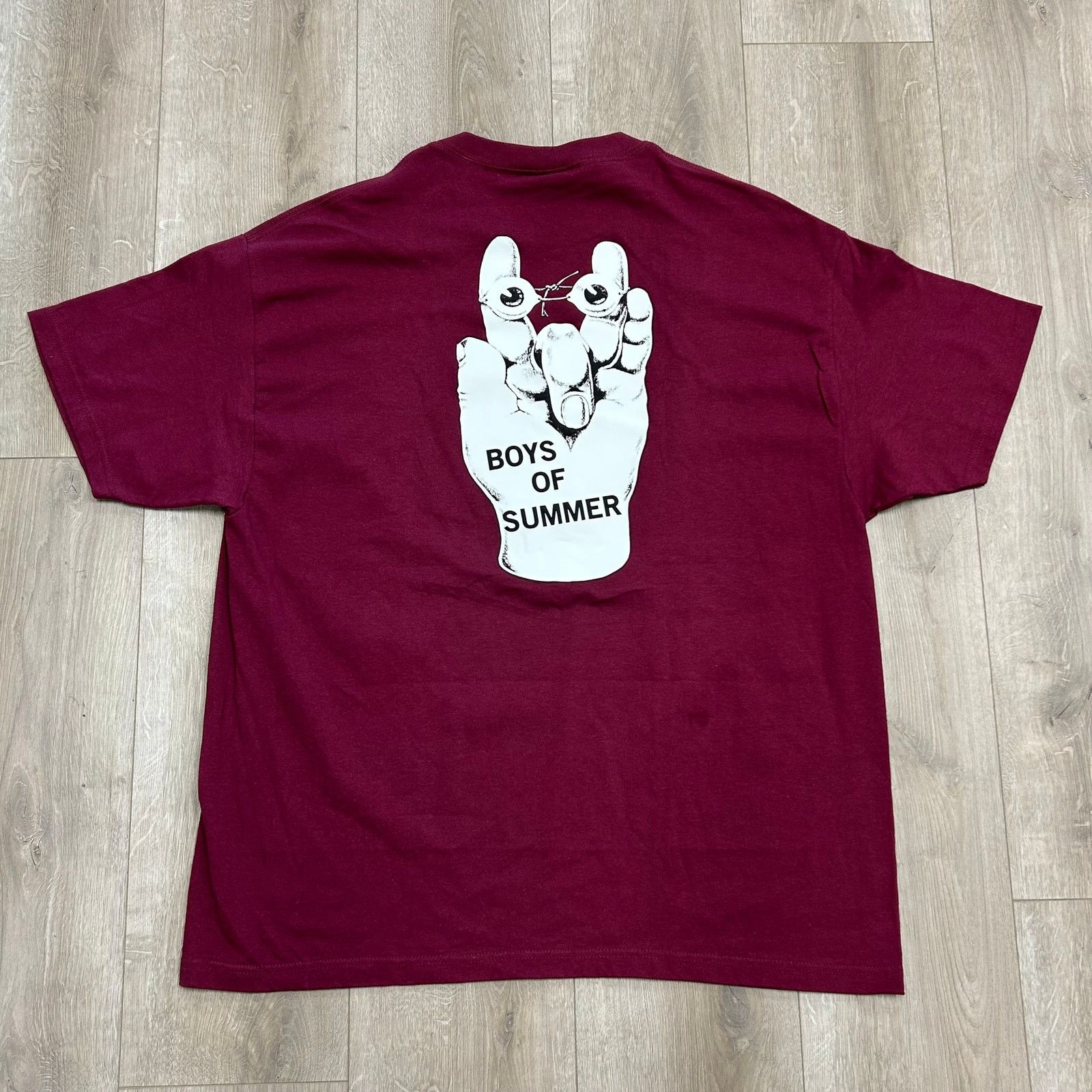 Stussy Boys Of Summer Enigma! Fingers Tee T Shirt Maroon Size XXL Size US XXL / EU 58 / 5 - 4 Thumbnail