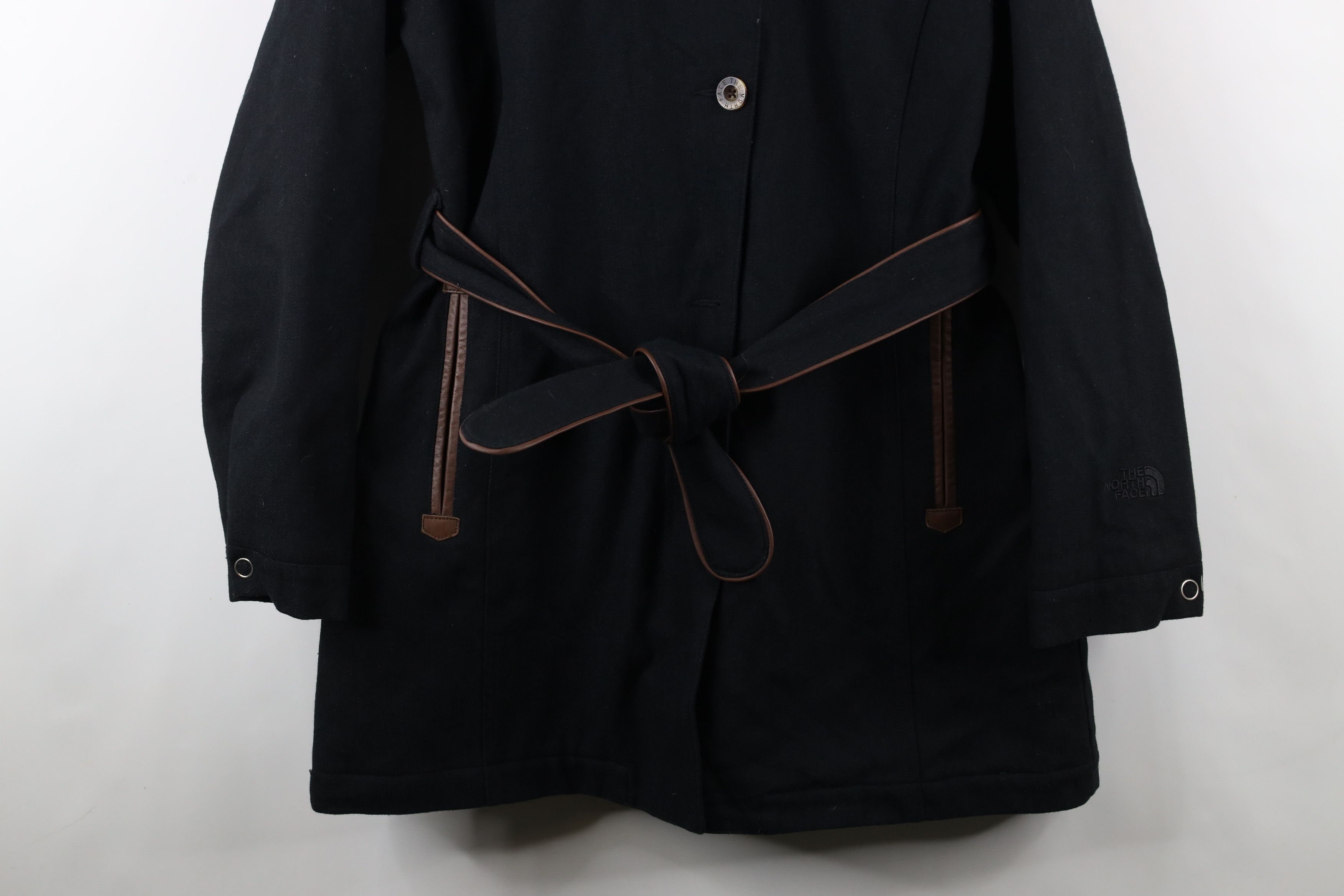 The North Face × Vintage The North Face Quilted Belted Herringbone Trench Coat Jacket Size L / US 10 / IT 46 - 3 Thumbnail