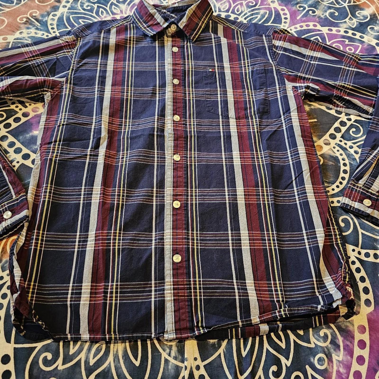 Tommy Hilfiger Tommy Hilfiger Kid's Burgundy and Navy Button Down Size US XL / EU 56 / 4 - 3 Thumbnail