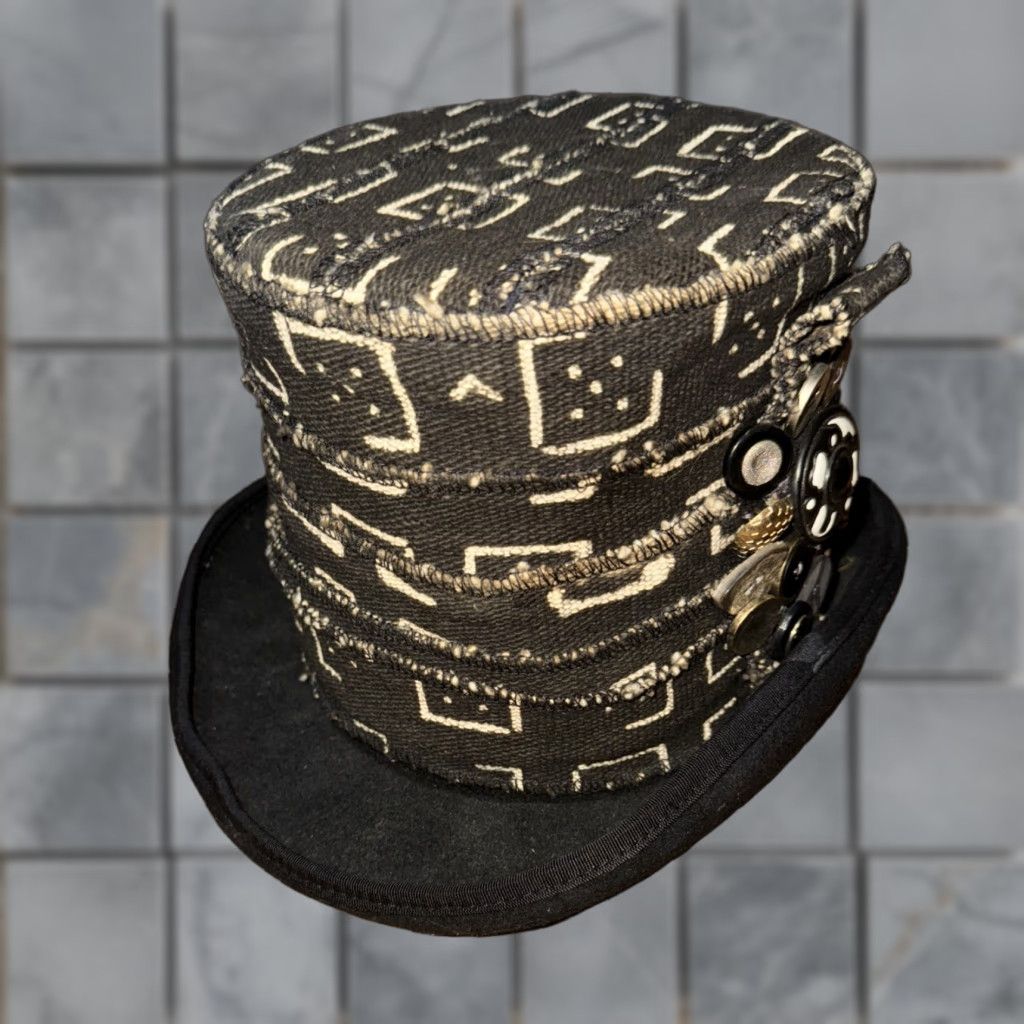 Vintage VINTAGE Foo Foo Fashion Top Hat Mens S/M Black Gothic Steampunk Western Biker 80s 90s Wool Size US M / EU 48-50 / 2 - 1 Thumbnail