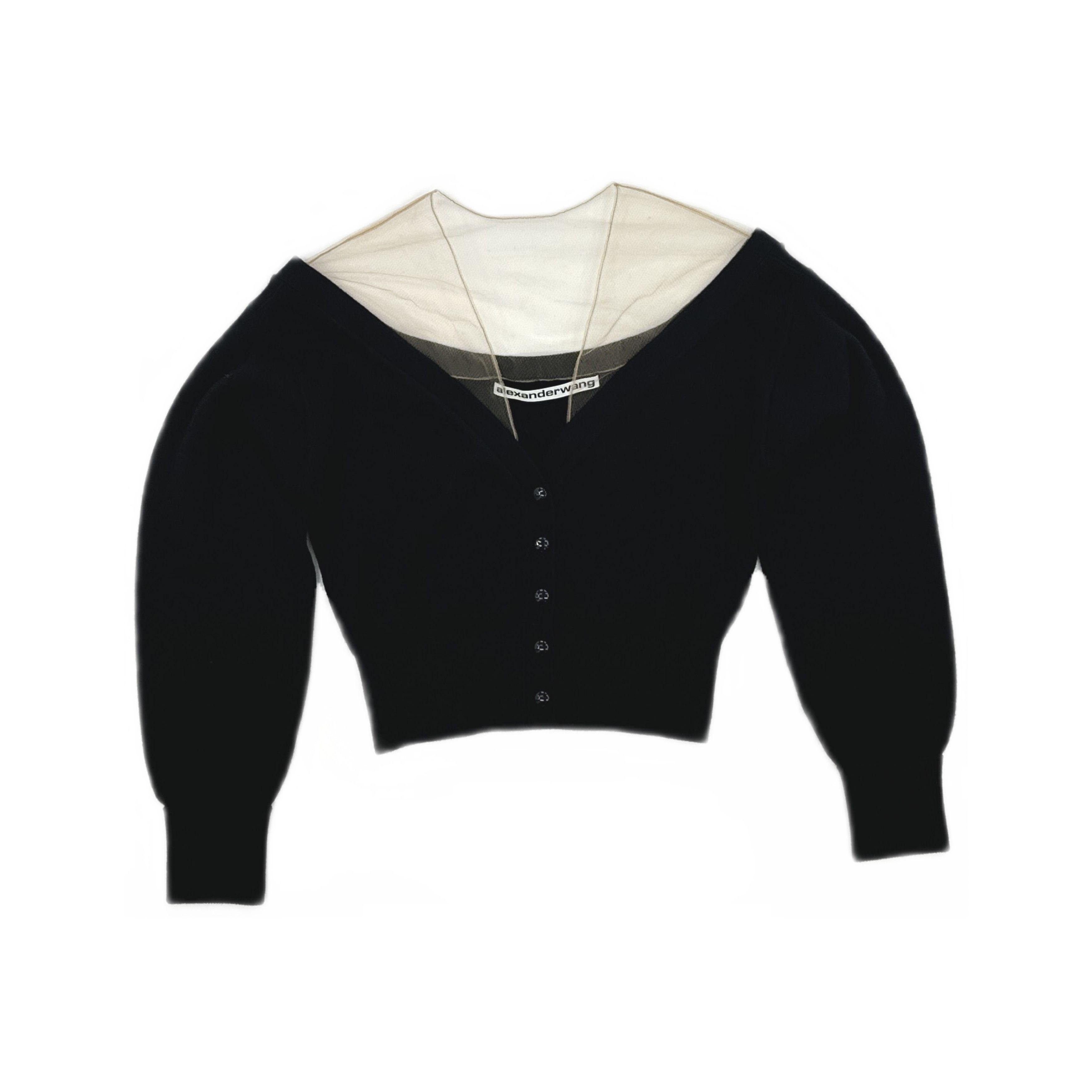 Alexander Wang Alexander Wang Mesh Trim Cardigan Size XS Size XS / US 0-2 / IT 36-38 - 1 Thumbnail