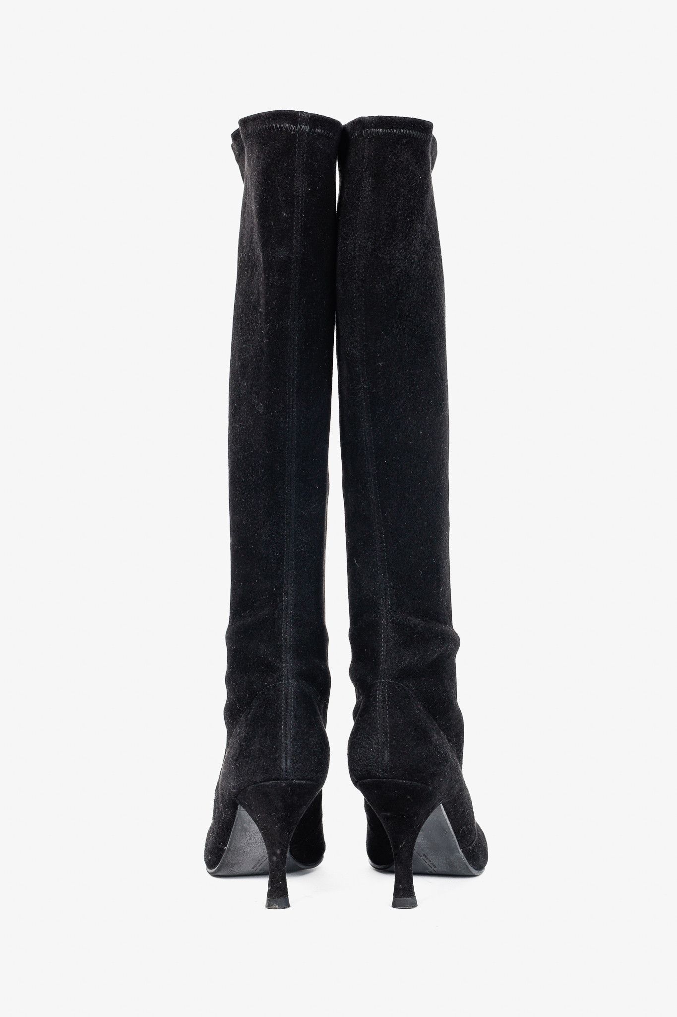 Stuart Weitzman Stuart Weitzman Giving Suede Pointed-Toe Knee-High Boots Size US 8 / IT 38 - 3 Thumbnail
