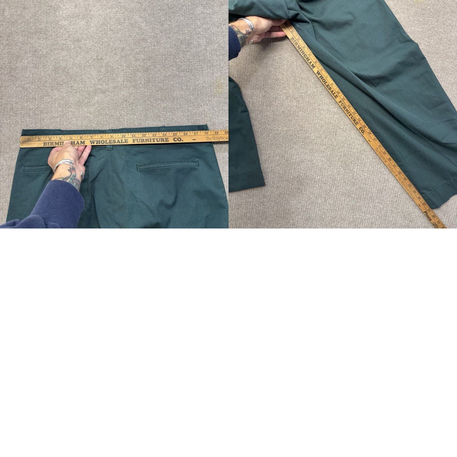 Vintage VINTAGE Chino Pants Mens 36x28 Workwear USA Made Green Talon Size US 36 / EU 52 - 8 Thumbnail