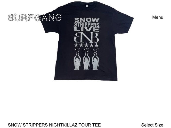 Snow Strippers 2023 snow strippers nightkillaz tour tee Size US M / EU 48-50 / 2 - 6 Thumbnail
