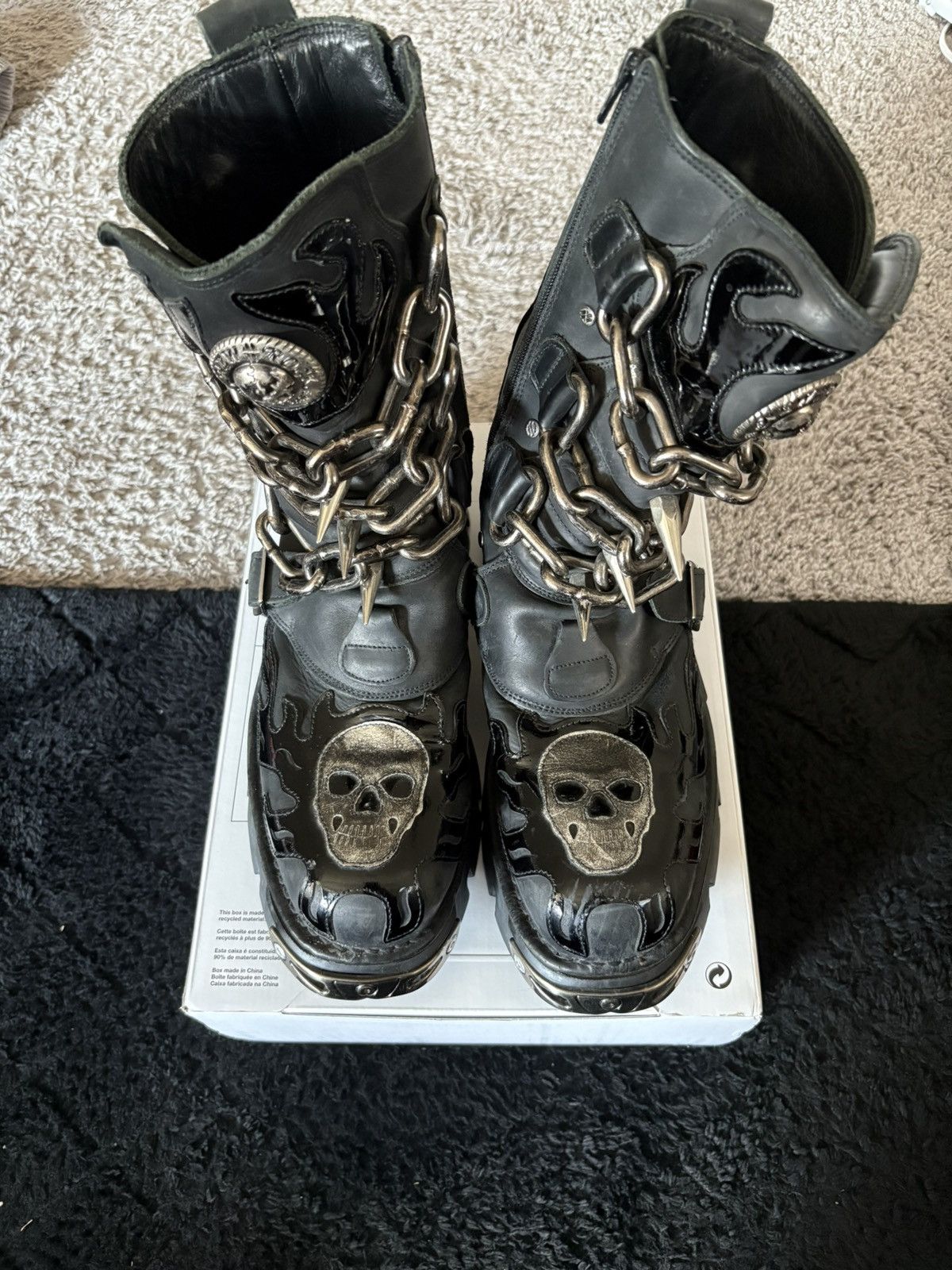 New Rock New Rock Skull Boots | Grailed