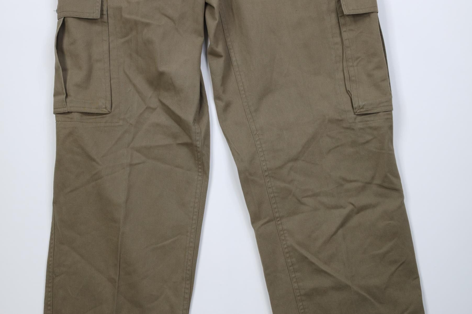 Lee Vintage 90s Y2K Lee Baggy Wide Leg Cargo Pants Green Cotton Size US 34 / EU 50 - 3 Thumbnail