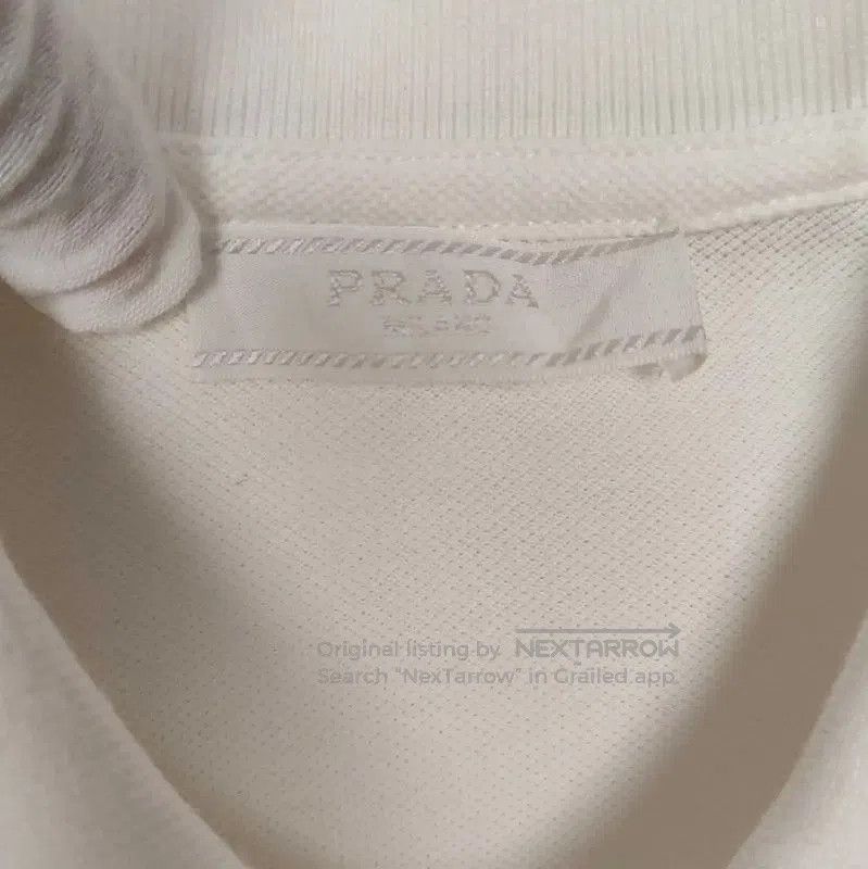Prada Prada White Cotton Men's Polo Shirt. Size US M / EU 48-50 / 2 - 3 Thumbnail