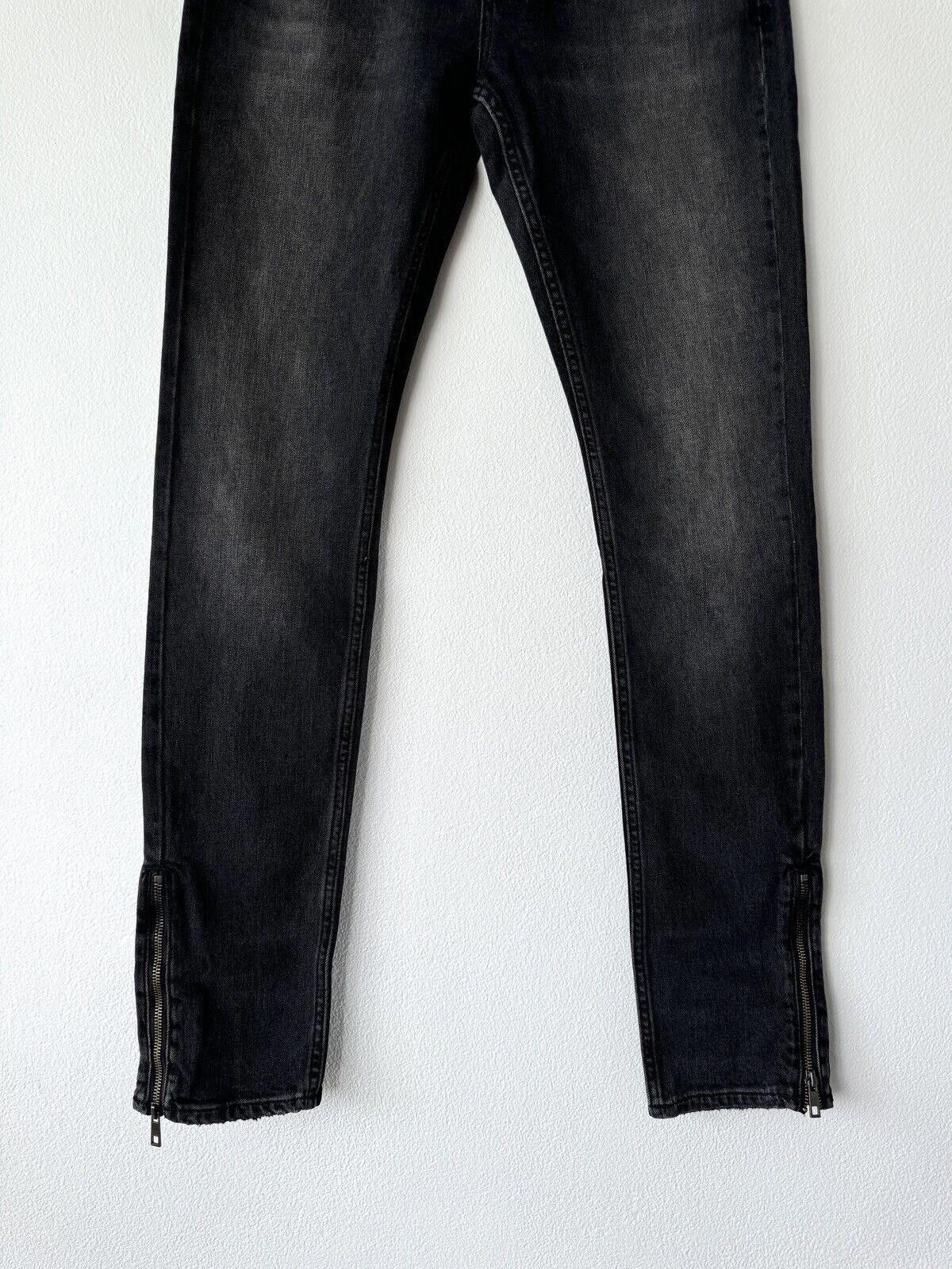 Ksubi Ksubi mens denim jean van winkle 32 black grey chamber zip Size US 32 / EU 48 - 4 Thumbnail