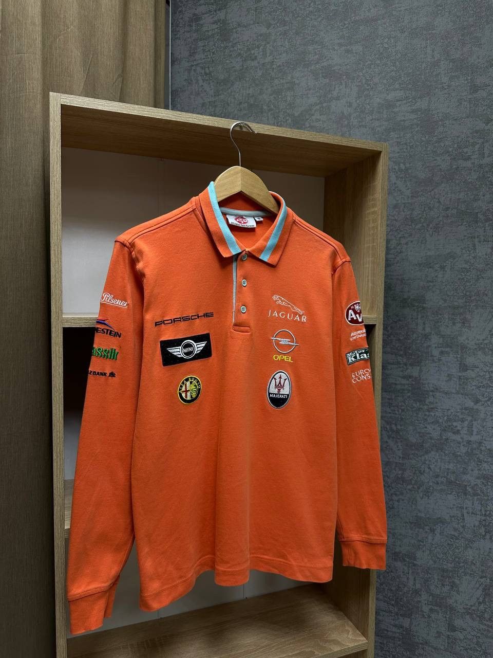 Formula 1 × Vintage Vintage Porsche Racing Jaguar Orange Rugby Shirt Size US S / EU 44-46 / 1 - 10 Thumbnail