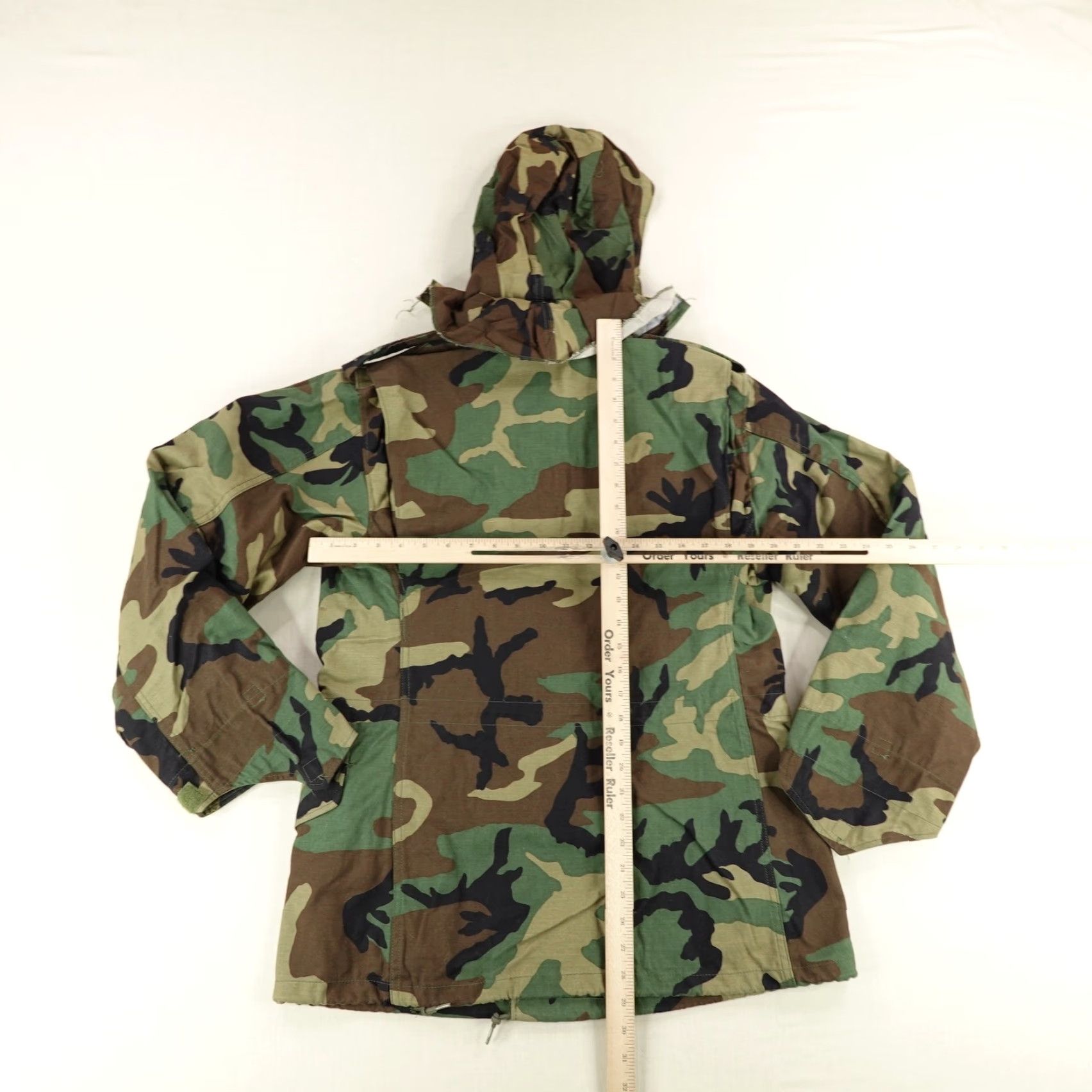 Vintage VINTAGE Golden Manufacturing Co. US Army Field Jacket Camouflage M65 Hooded 80s 50/50 Cotton Nylon Mens Small Regular Green Size US S / EU 44-46 / 1 - 5 Thumbnail