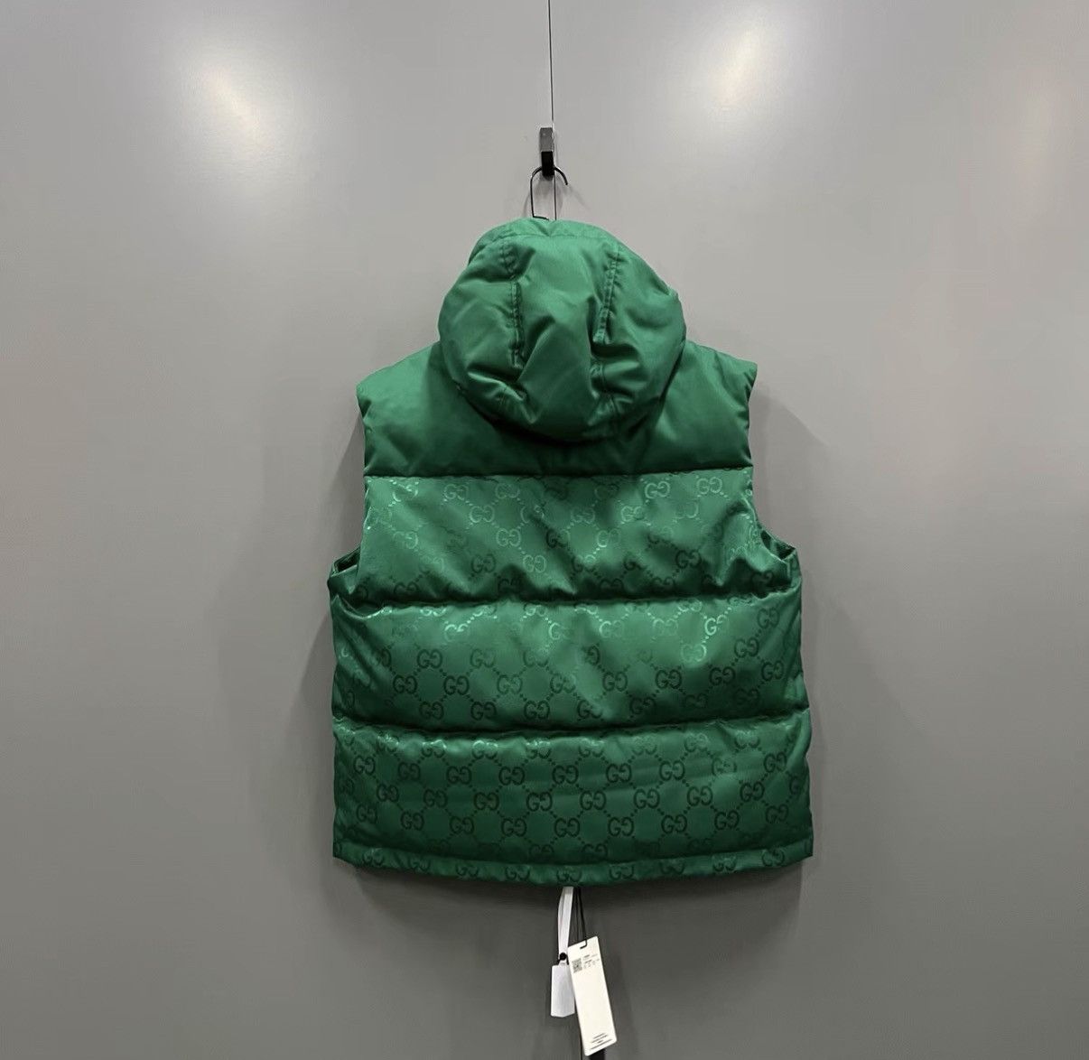 Gucci Gucci Green All-over GG Print Down Vest J41 Size US L / EU 52-54 / 3 - 2 Thumbnail