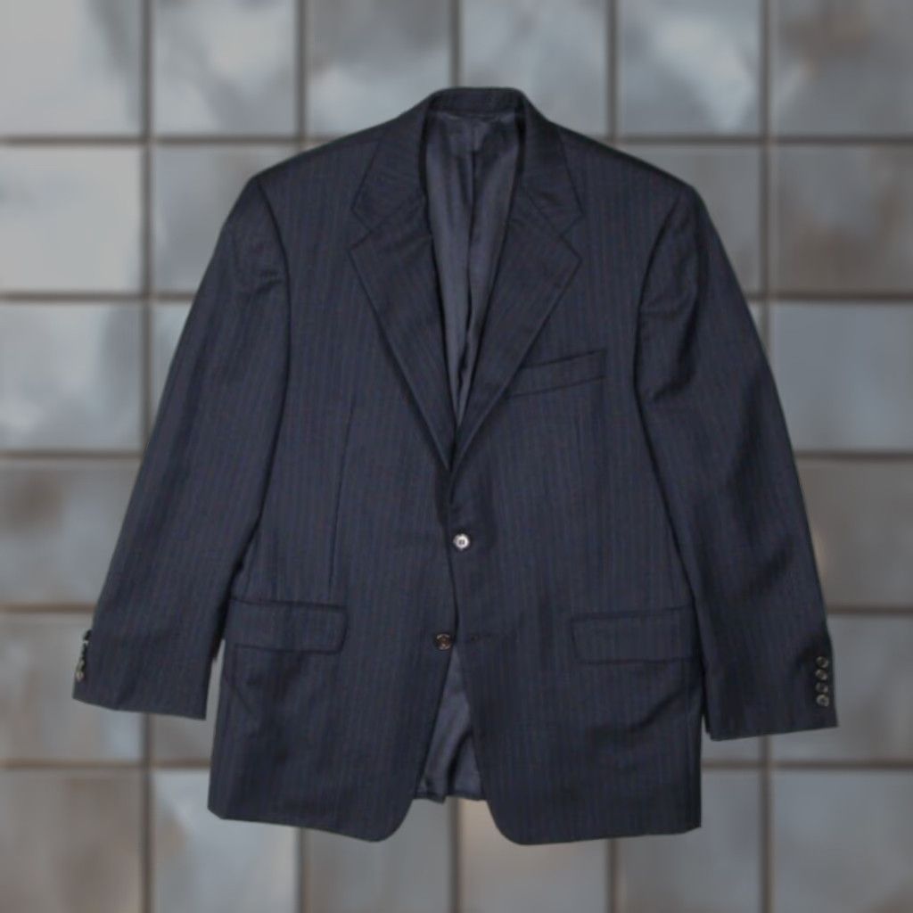 Loro Piana Hickey Freeman Loro Piana Men's Blue Pinstripe 2 Button Wool Suit Jacket 40 S Classic Size 40R - 1 Thumbnail