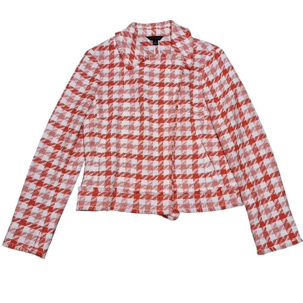 Ann Taylor Ann Taylor Houndstooth Tweed Checkered Moto Woven Fall Chic Size M / US 6-8 / IT 42-44 - 3 Thumbnail