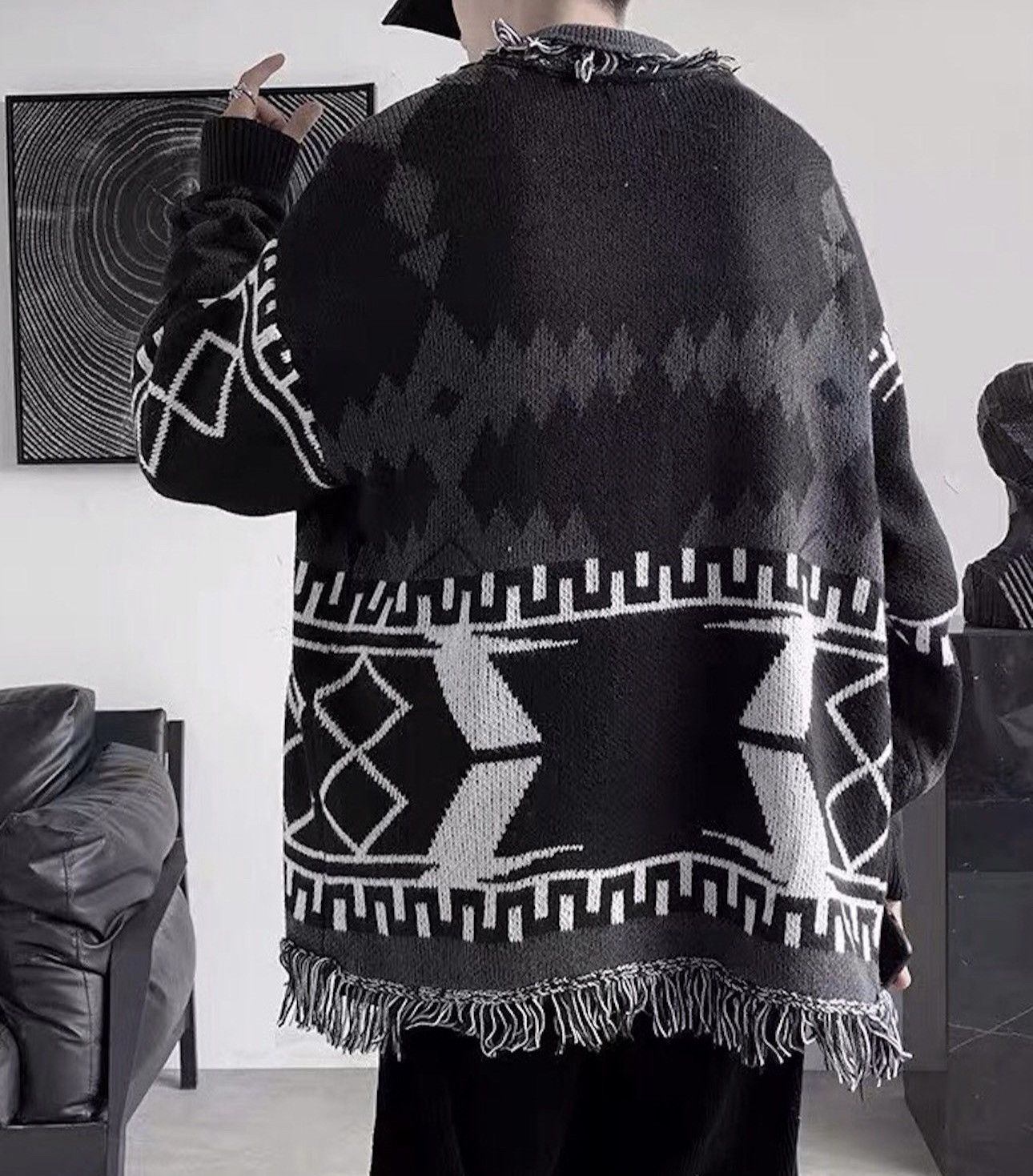 Japanese Brand × Vintage Boho bohemian hippie cardigan streetwear Size US L / EU 52-54 / 3 - 4 Thumbnail