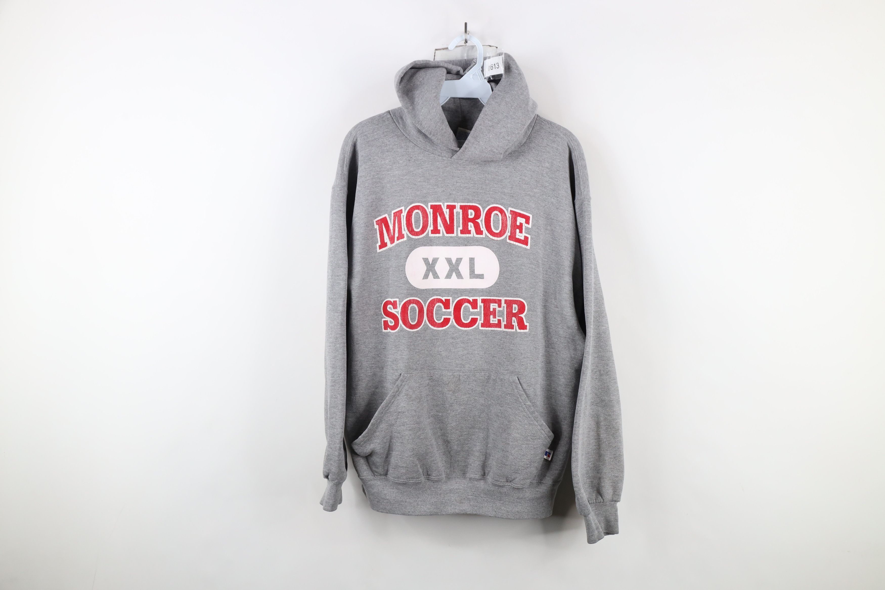 Russell Athletic × Vintage Vintage 90s Russell Athletic Soccer Hoodie Sweatshirt USA Size US L / EU 52-54 / 3 - 1 Thumbnail