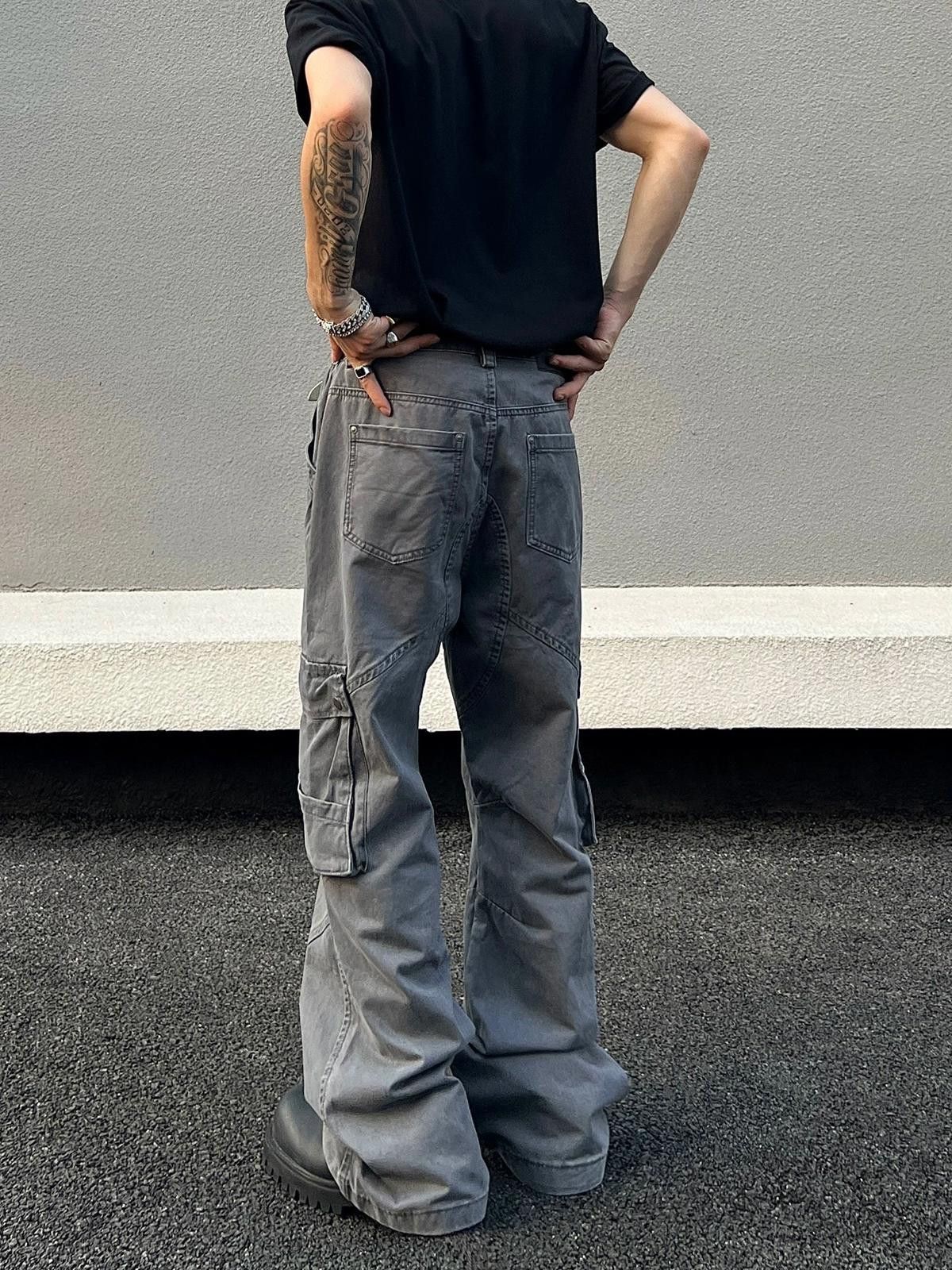 Other Multi Pocket Wide Leg Gray Cargo Pants Size US 32 / EU 48 - 5 Thumbnail