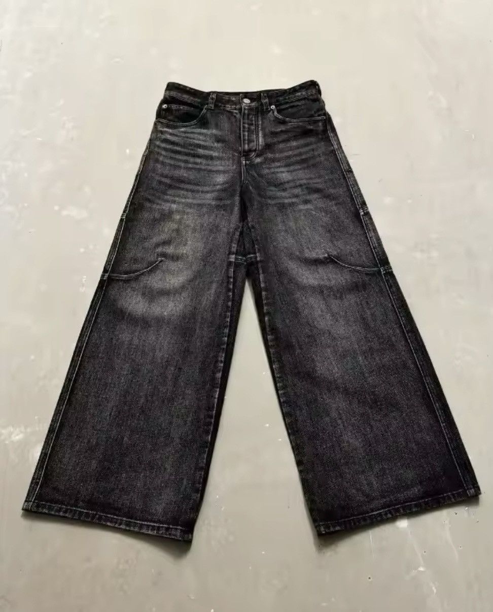 Other Washed Y2K Style Baggy Denim Jeans Size US 33 - 2 Thumbnail