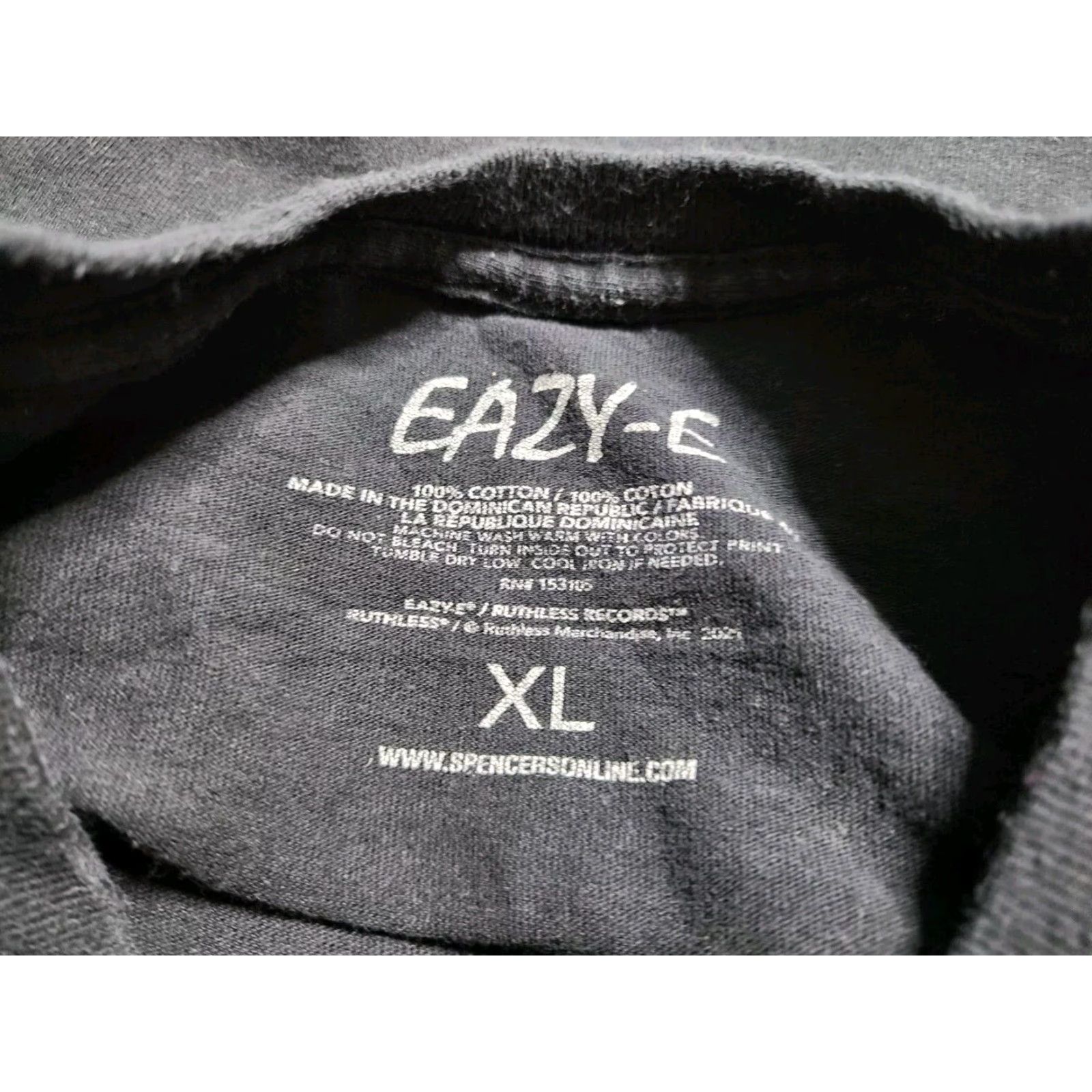 Vintage Eazy-E 90s Hip Hop Rap T Shirt Mens XL Black Size US XL / EU 56 / 4 - 2 Thumbnail