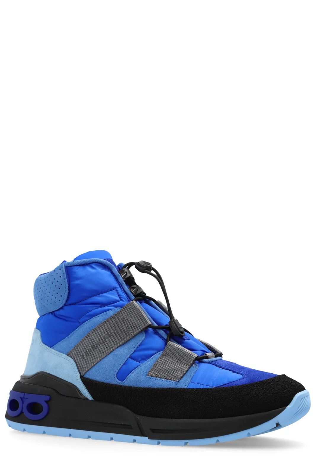Salvatore Ferragamo o1s1rm1224 Leonida Lace-Up Sneakers in Black & Blue Size US 5.5 / IT 35.5 - 2 Thumbnail