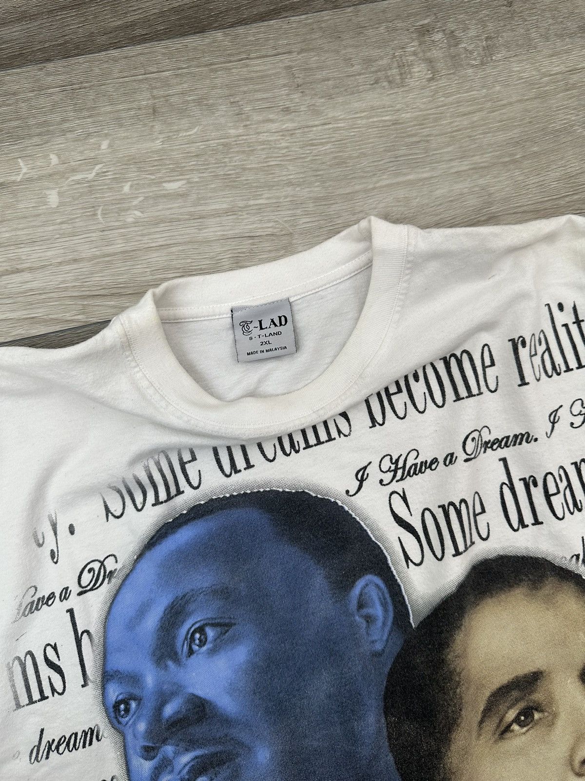 Vintage AMAZING Vintage All Over Print Obama MLK Martin Luther Tee Size US XXL / EU 58 / 5 - 5 Thumbnail