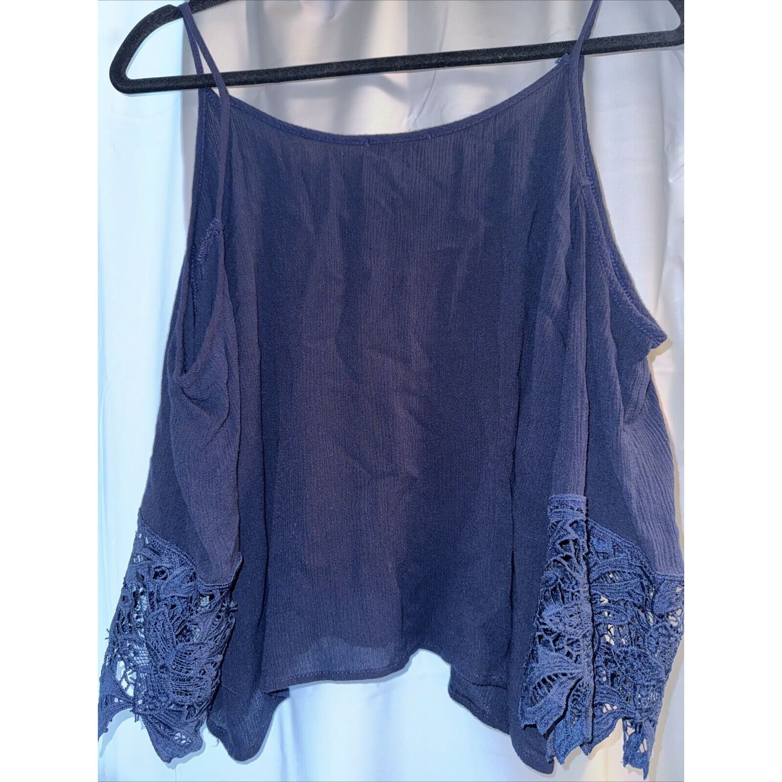 Other Agaci Womens Large Blouse Shirt Top Blue Cold Shoulder Pullo Size L / US 10 / IT 46 - 14 Thumbnail