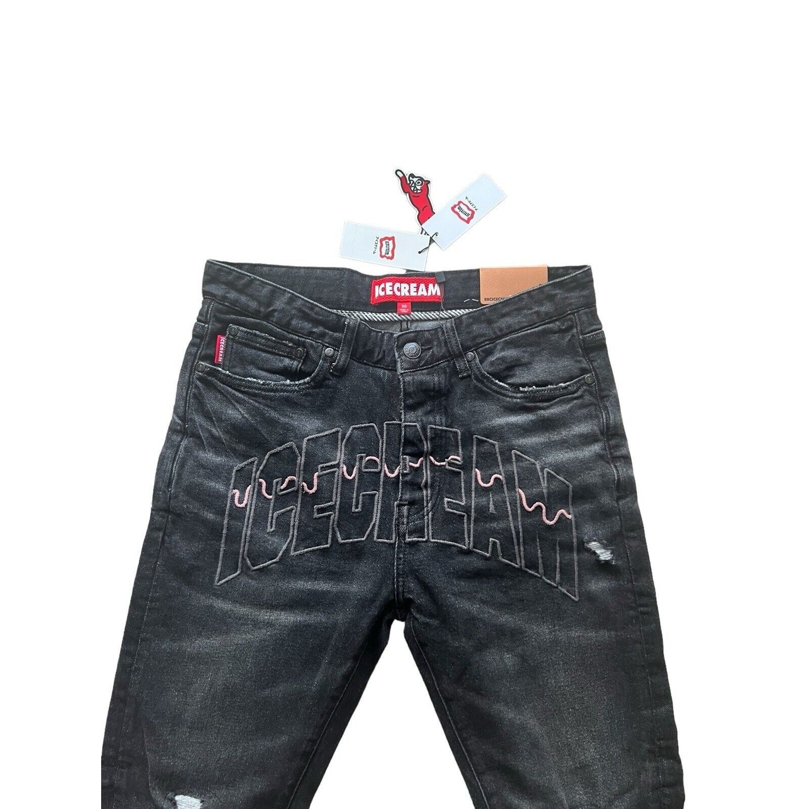 Billionaire Boys Club Pants popular Ice Cream Jeans Men’s Size 38 Black Distressed Logo