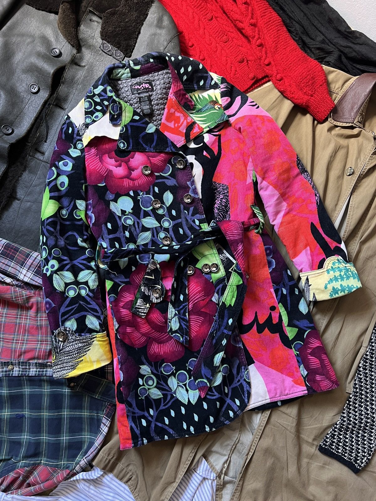 Custo Barcelona Custo Barcelona Custoline Floral Trench Coat Size M / US 6-8 / IT 42-44 - 5 Thumbnail